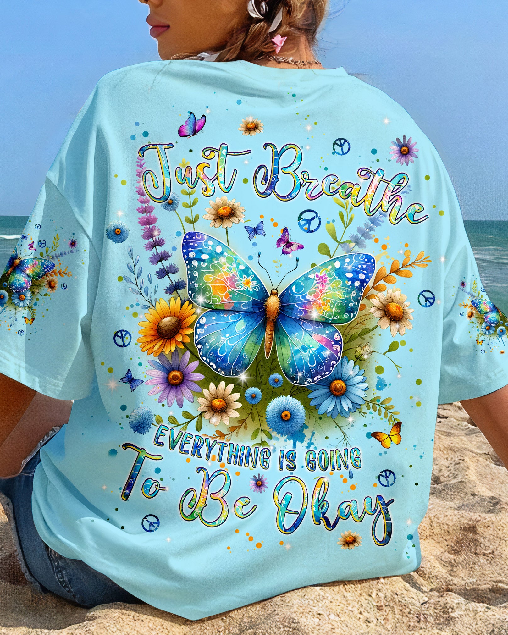 JUST BREATHE BUTTERFLY ALL OVER PRINT - TLPQ1007242