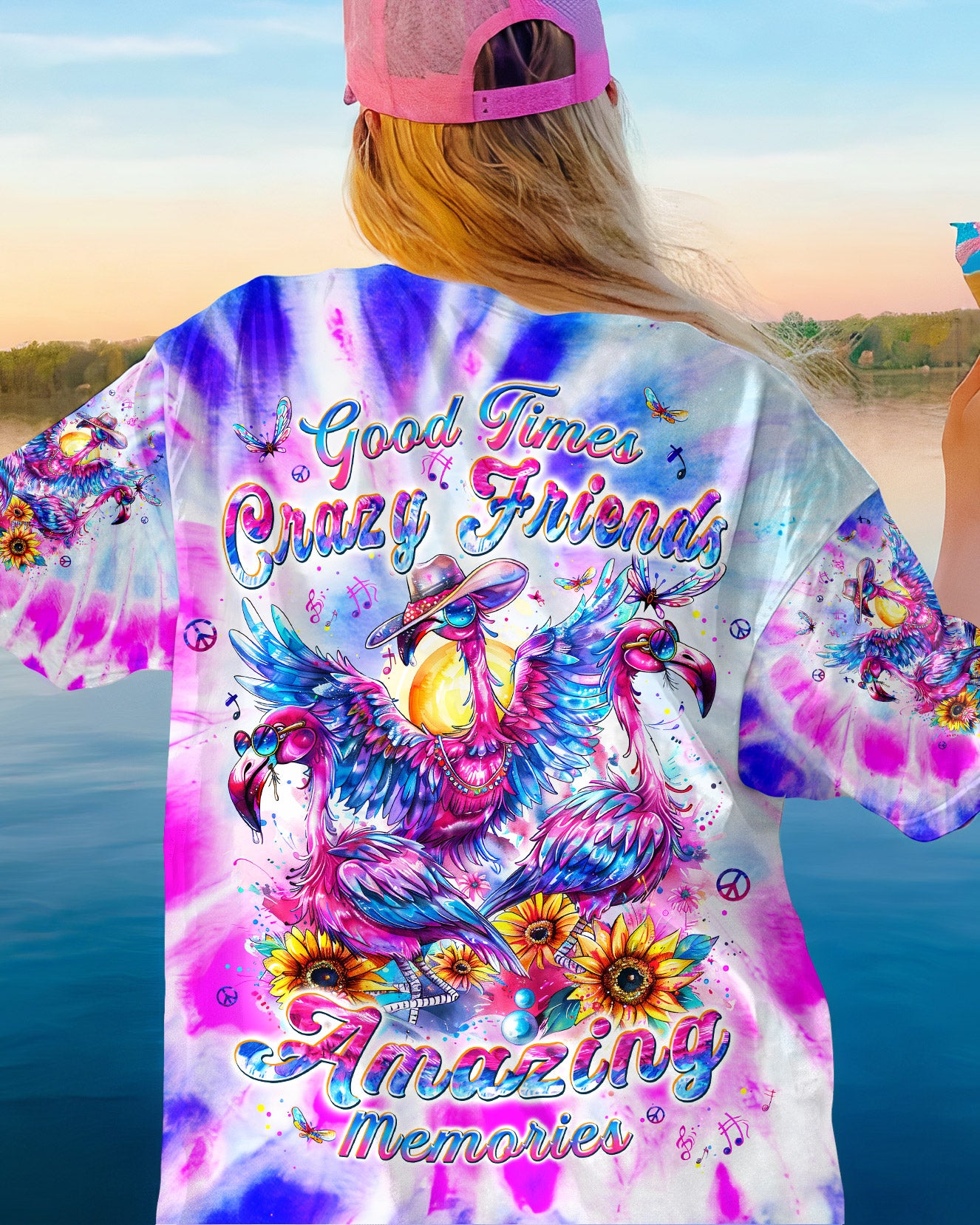 GOOD TIMES CRAZY FRIEND FLAMINGO ALL OVER PRINT - TLPQ1104242