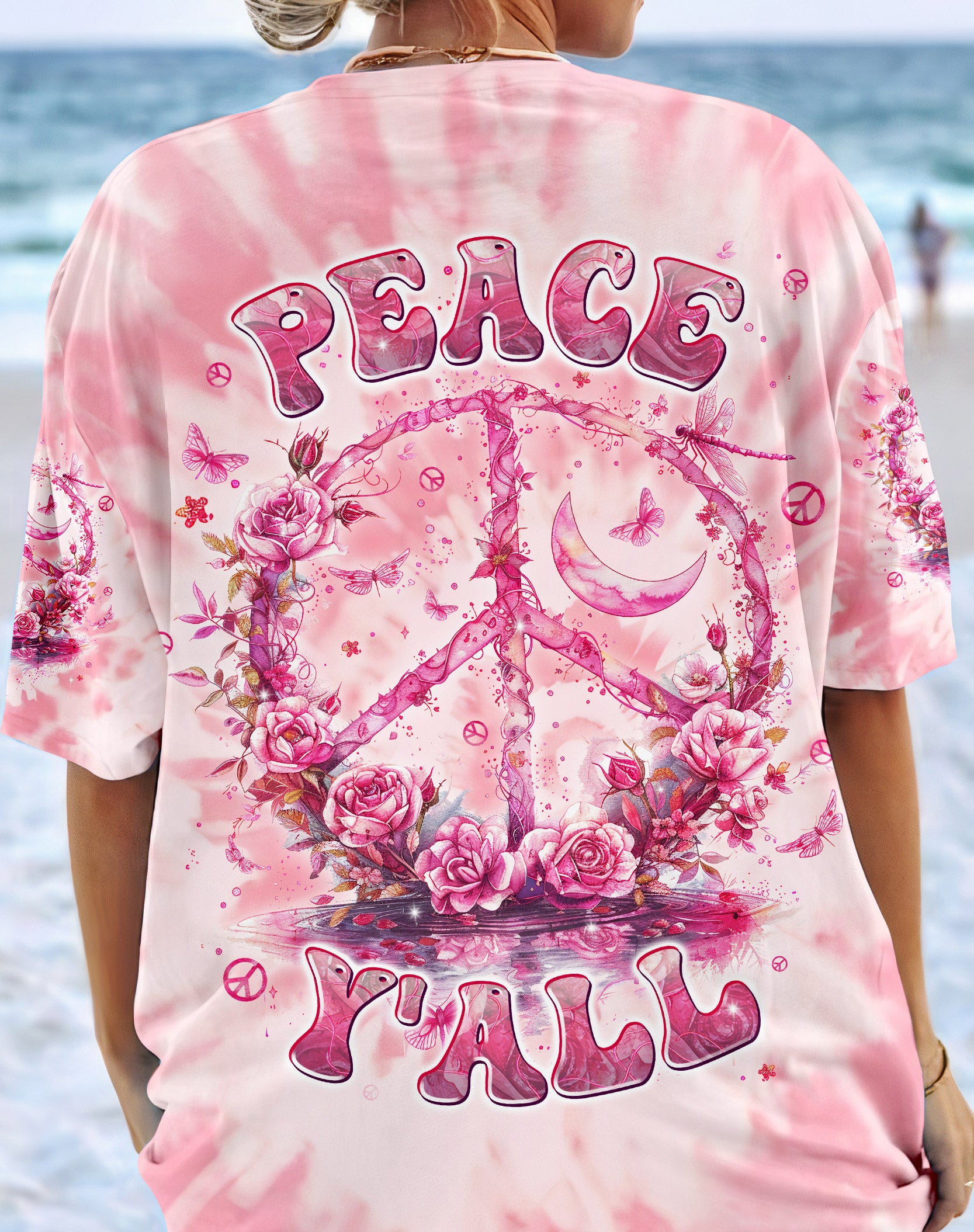 PEACE Y'ALL TIE DYE ALL OVER PRINT - TLPQ1204242