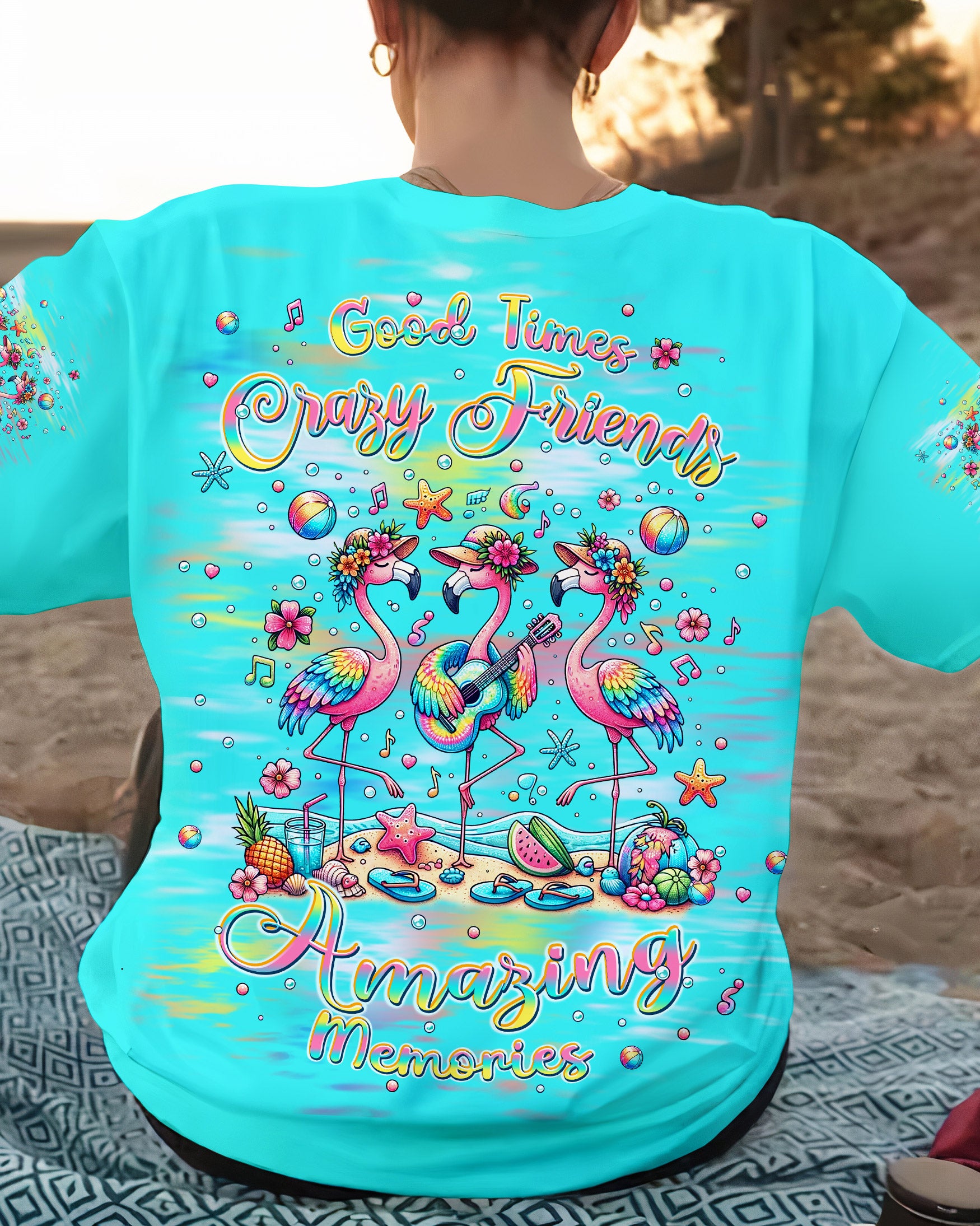 GOOD TIMES CRAZY FRIEND FLAMINGO ALL OVER PRINT - TLPQ1306242