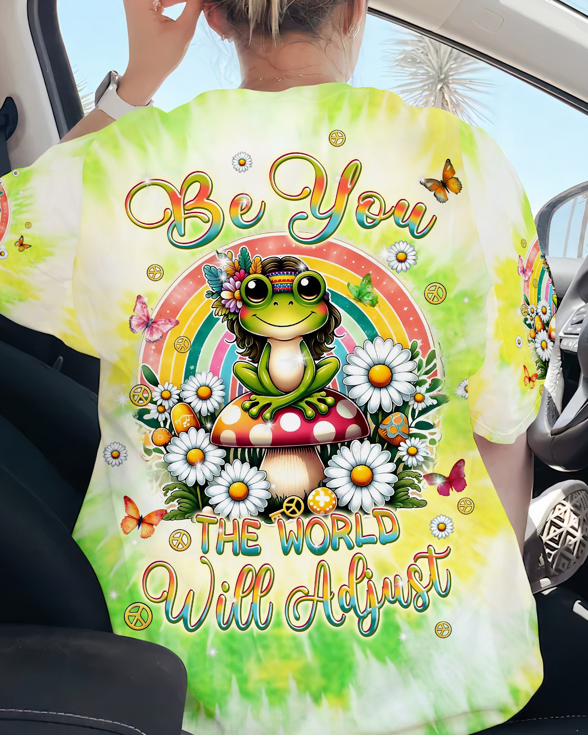 BE YOU THE WORLD WILL ADJUST FROG ALL OVER PRINT - TLPQ1406245