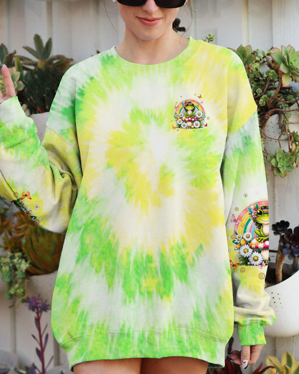 BE YOU THE WORLD WILL ADJUST FROG ALL OVER PRINT - TLPQ1406245