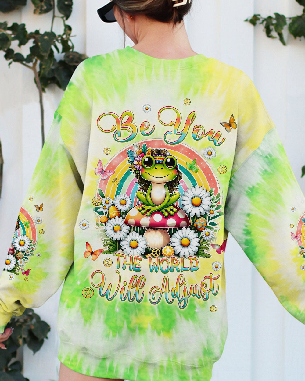 BE YOU THE WORLD WILL ADJUST FROG ALL OVER PRINT - TLPQ1406245