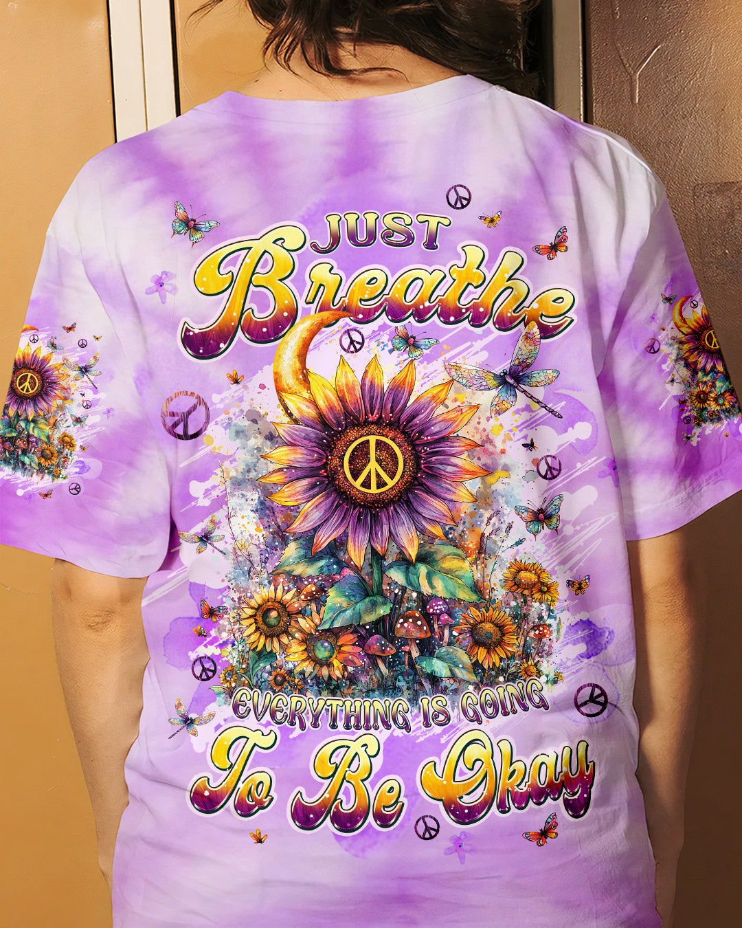 JUST BREATHE SUNFLOWER ALL OVER PRINT - TLPQ1508241