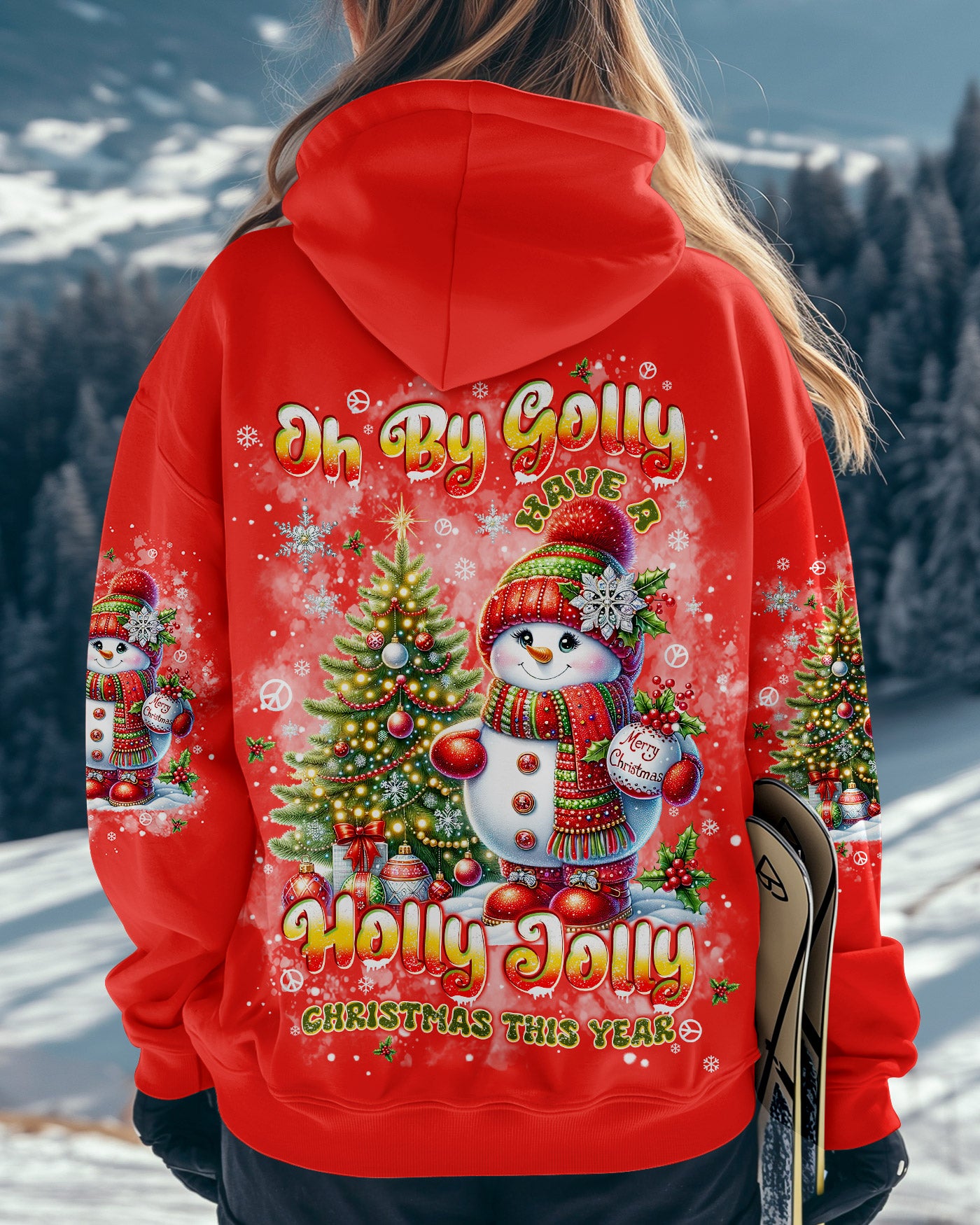 HOLLY JOLLY SNOWMAN CHRISTMAS ALL OVER PRINT - TLPQ1510242