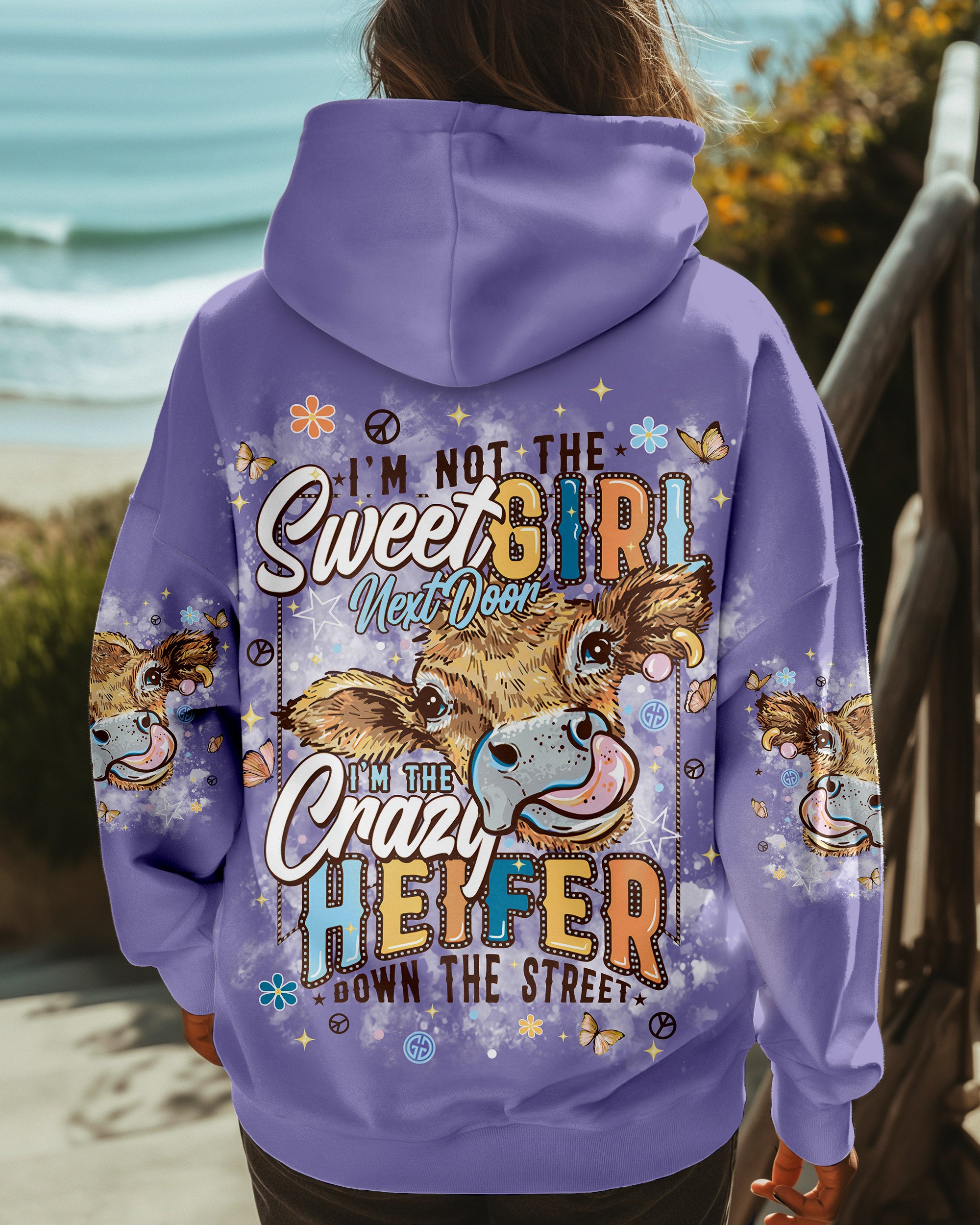 CRAZY HEIFER ALL OVER PRINT  - TLPQ1610243