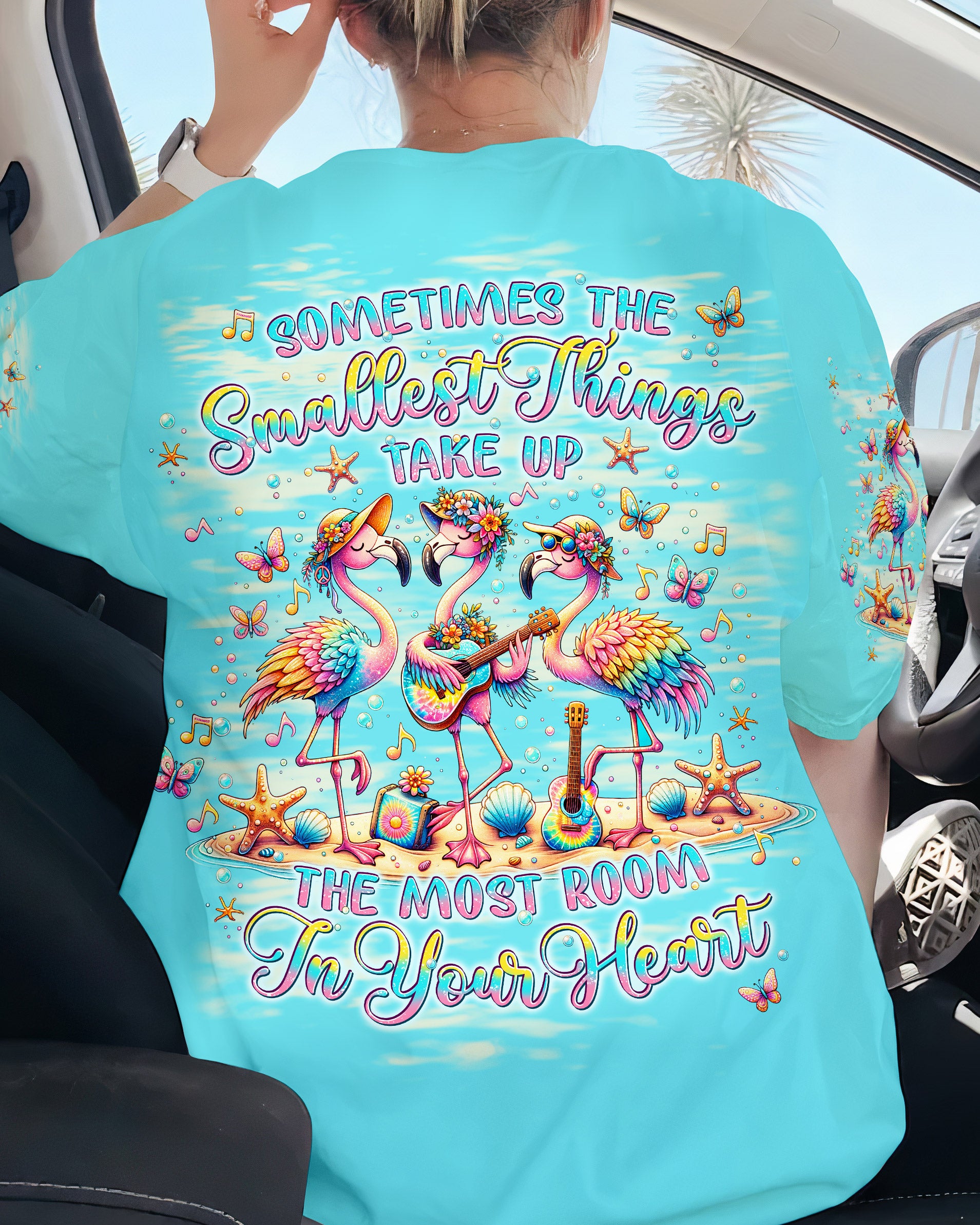 SOMETIMES THE SMALLEST THINGS FLAMINGO ALL OVER PRINT - TLPQ1706245