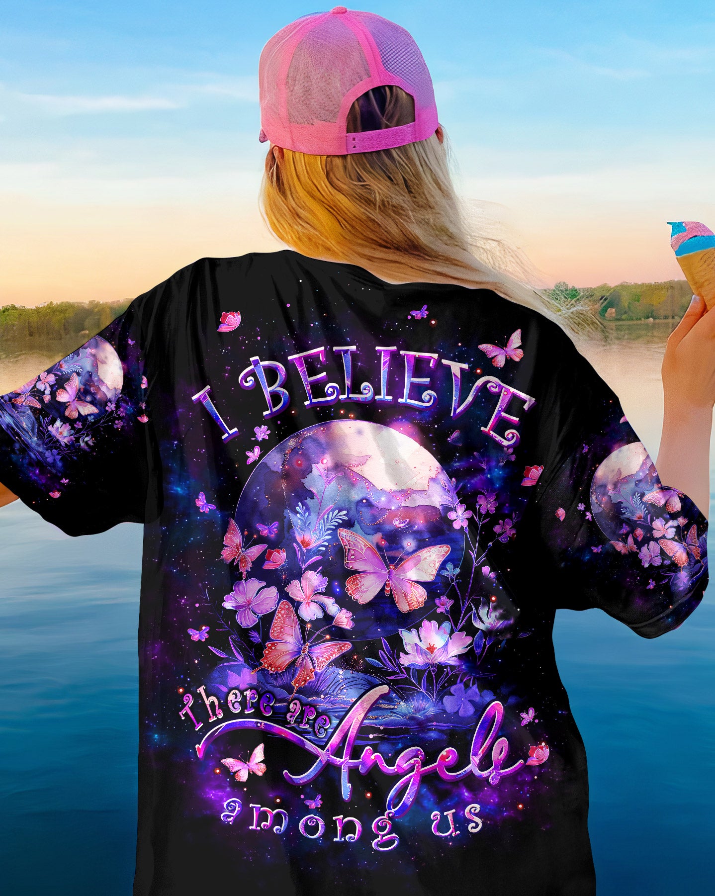 I BELIEVE THERE ARE ANGELS AMONG US BUTTERFLY ALL OVER PRINT - TLPQ1803241