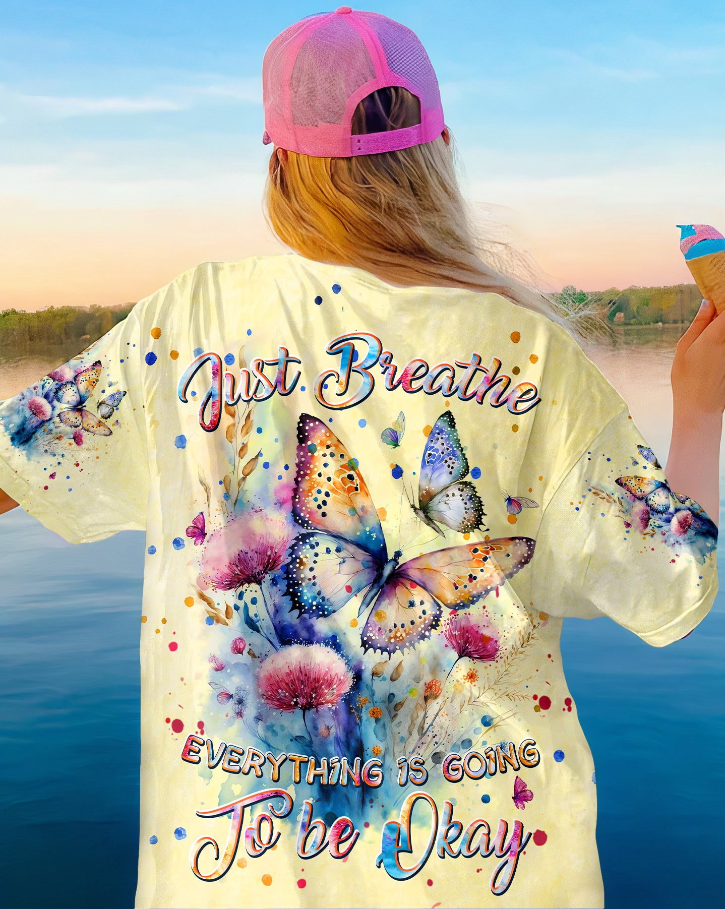 JUST BREATHE BUTTERFLY ALL OVER PRINT - TLPQ2103243