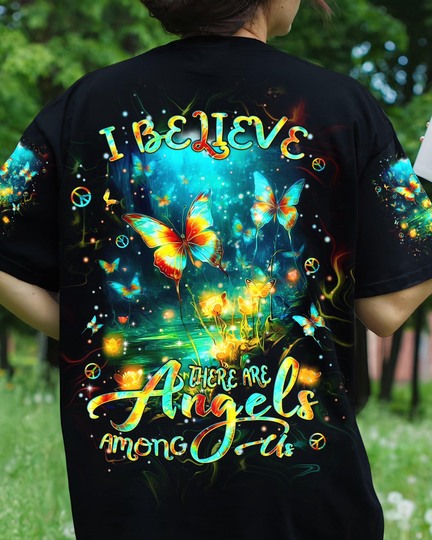 I BELIEVE THERE ARE ANGELS AMONG US BUTTERFLY ALL OVER PRINT - TLPQ2504243