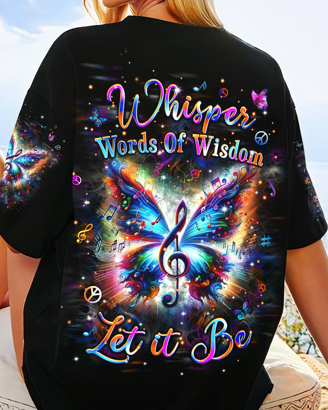WHISPER WORDS OF WISDOM BUTTERFLY MUSIC ALL OVER PRINT - TLPQ2504244