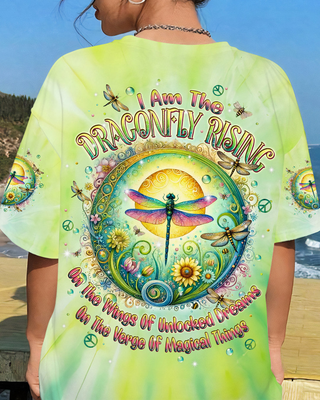 I AM THE DRAGONFLY RISING TIE DYE ALL OVER PRINT - TLPQ2604244