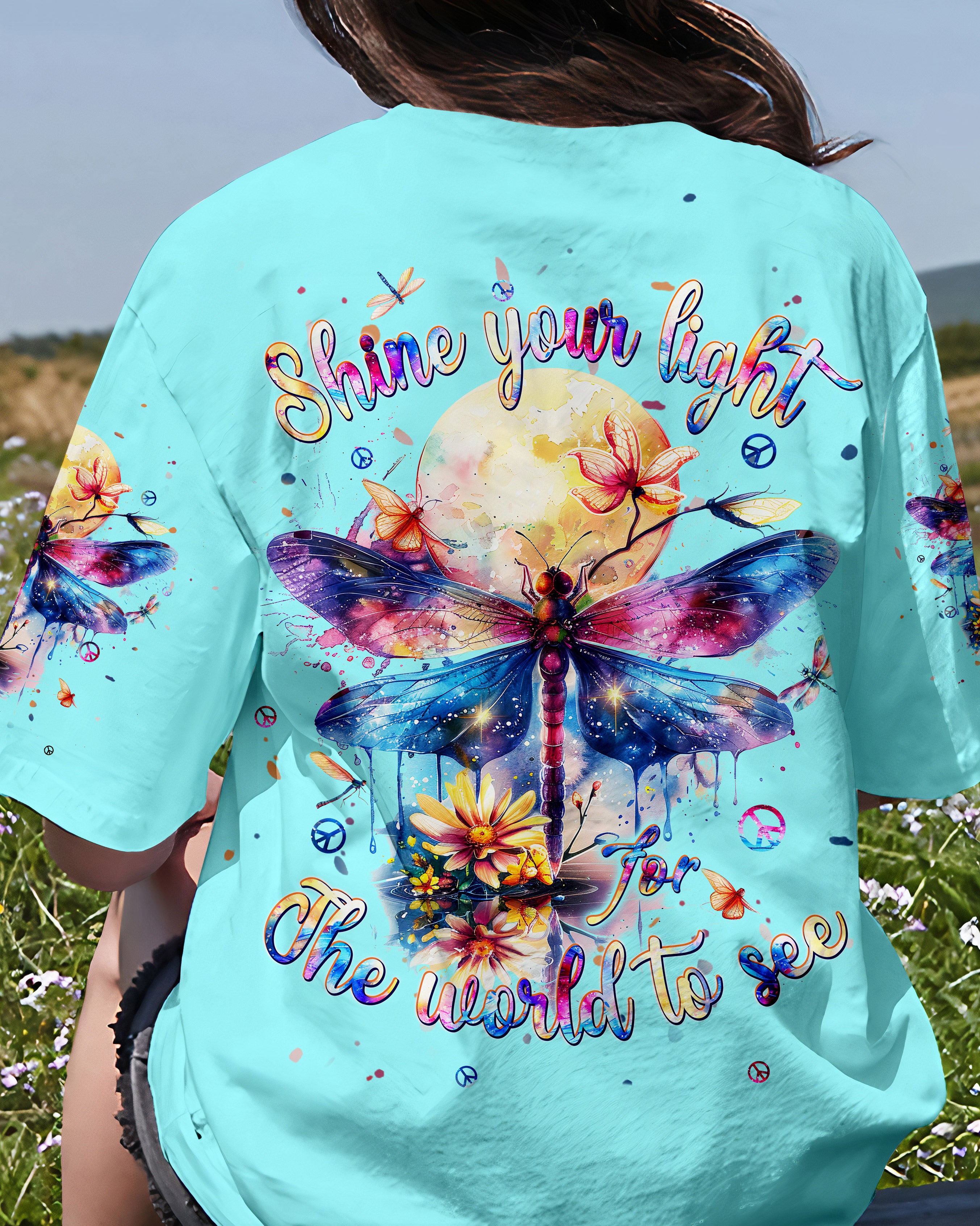 SHINE YOUR LIGHT FOR THE WORLD TO SEE DRAGONFLY ALL OVER PRINT - TLPQ2803241