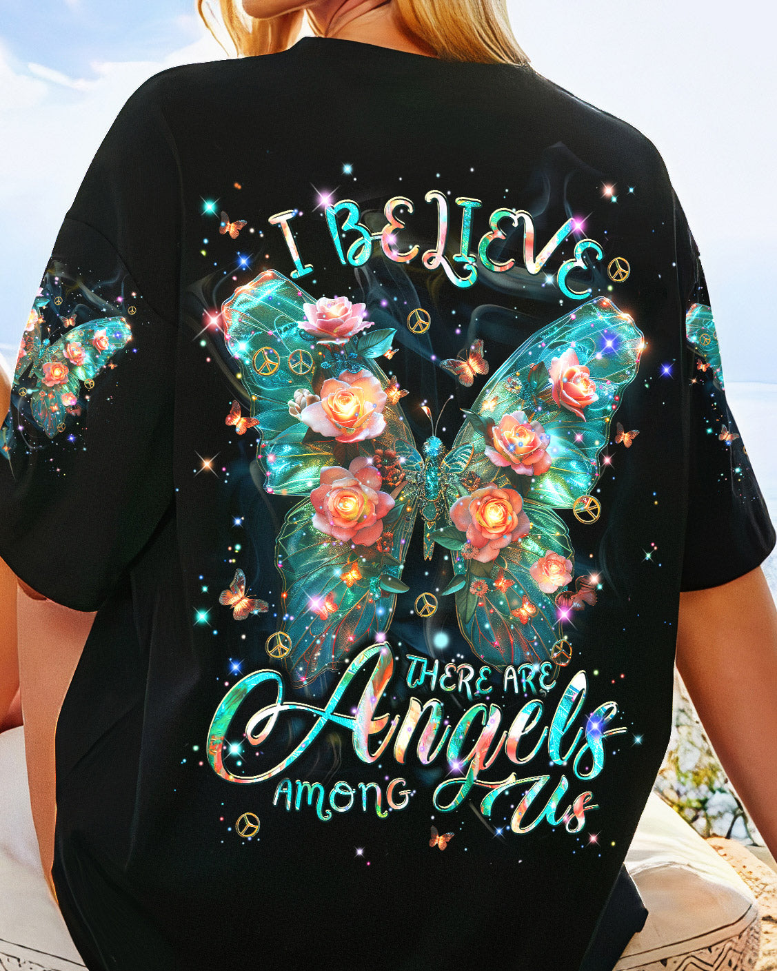 I BELIEVE THERE ARE ANGELS AMONG US WINGS ALL OVER PRINT - TLPQ3003241