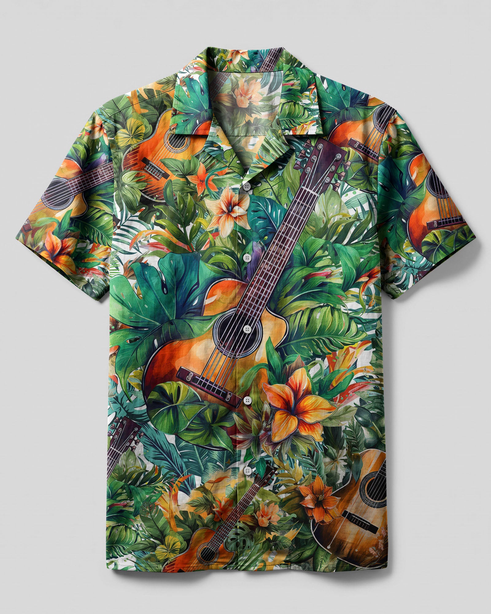 GUITAR TROPICAL CAMP SHIRT - TLTW0706233