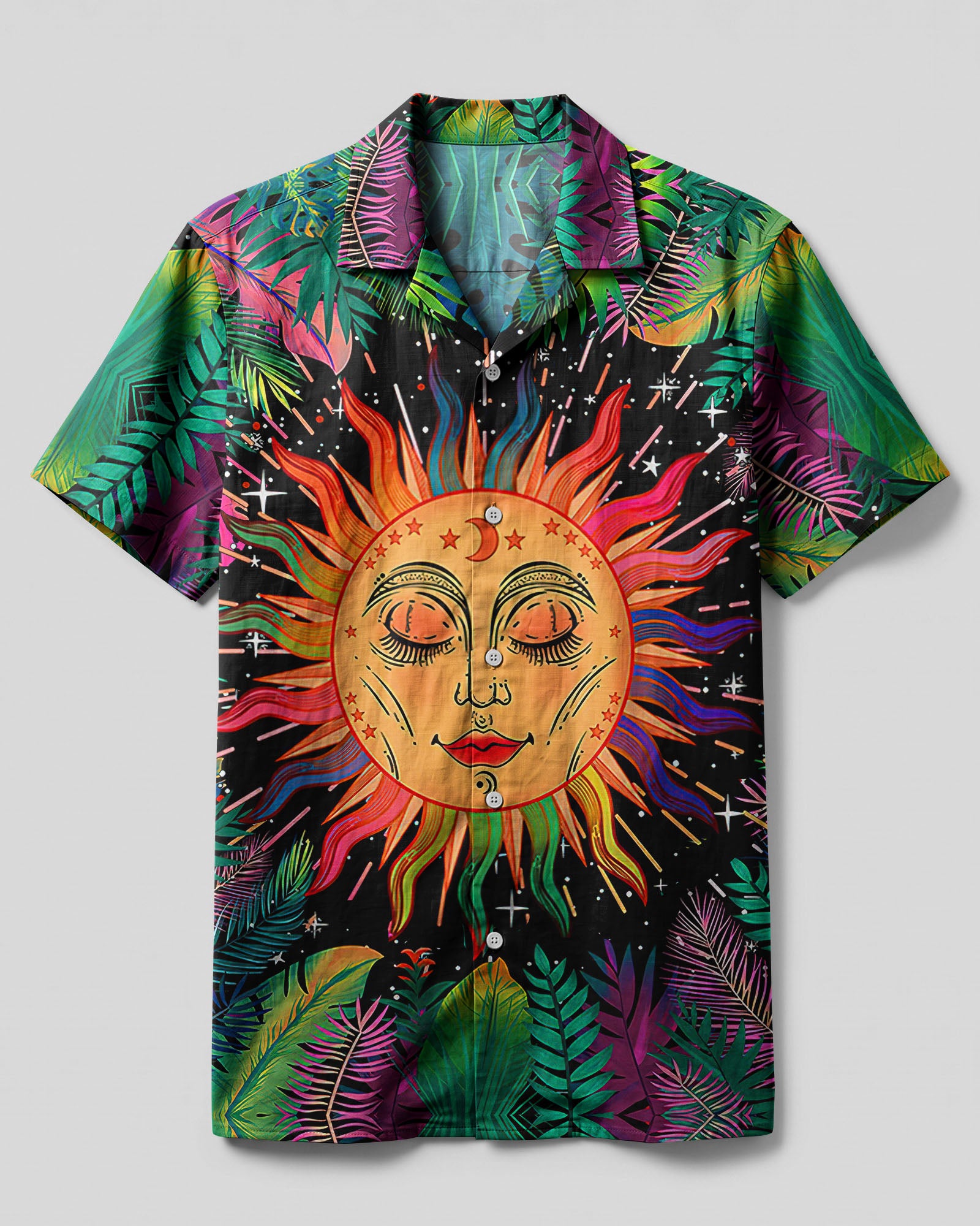 HERE COMES THE SUN TROPICAL CAMP SHIRT - TLTW1305231