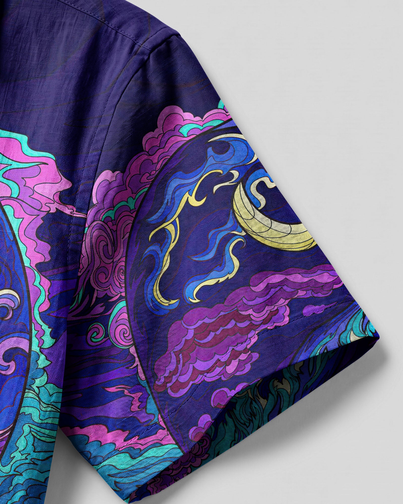 YIN YANG MOON AND SUN PSYCHEDELIC CAMP SHIRT - TLTW1906231