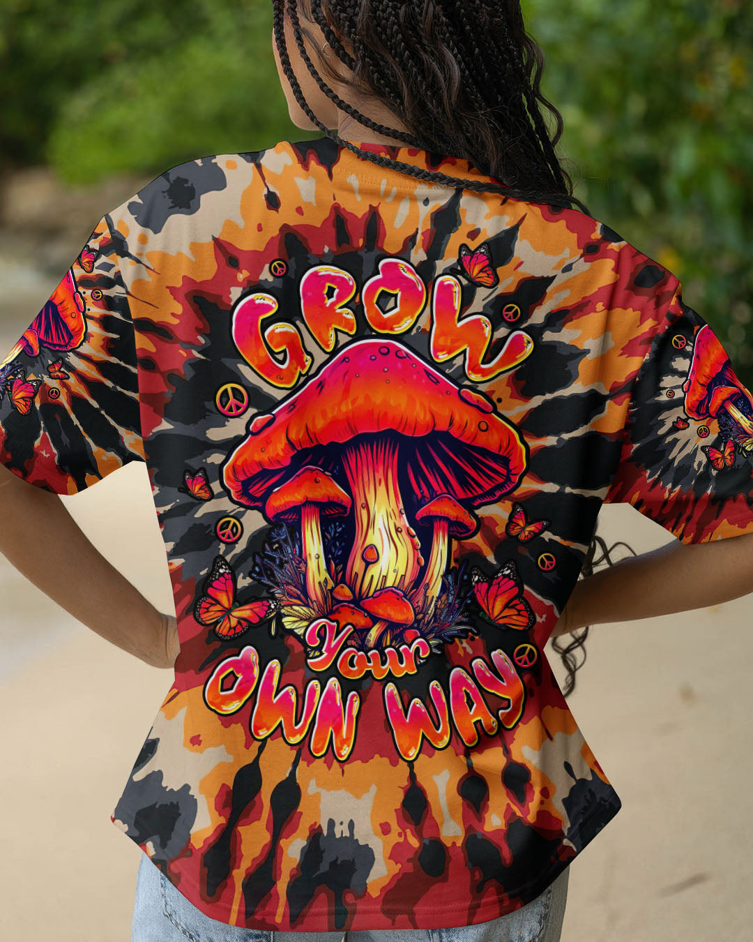 GROW YOUR OWN WAY MUSHROOM TIE DYE ALL OVER PRINT - TLTW2210253