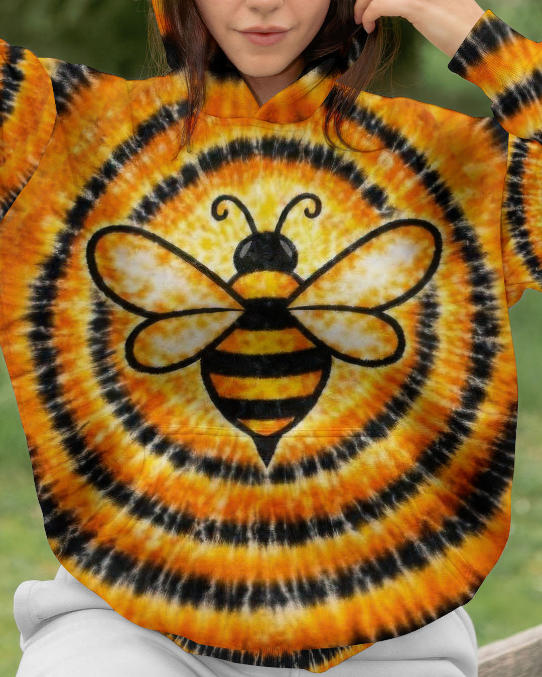 BEE ORANGE & BLACK SWIRL ALL OVER PRINT - TLTW2712251