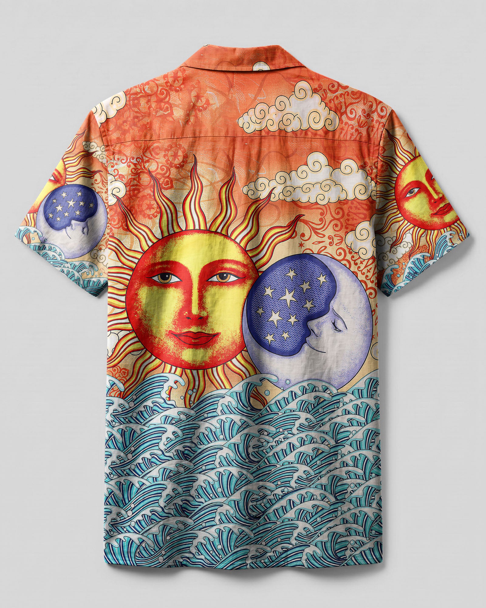 SUN AND MOON BEACH CAMP SHIRT - TLTW2806235