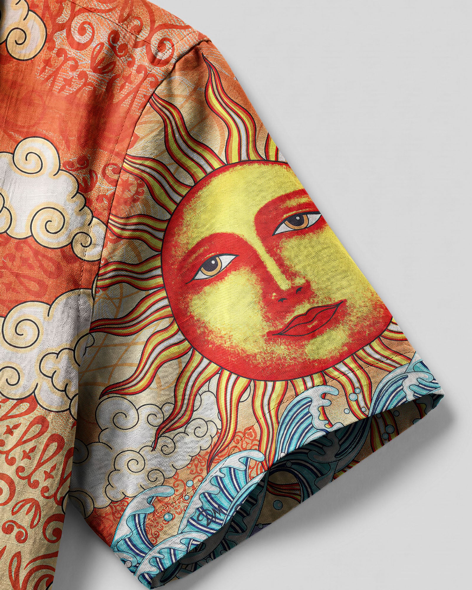 SUN AND MOON BEACH CAMP SHIRT - TLTW2806235