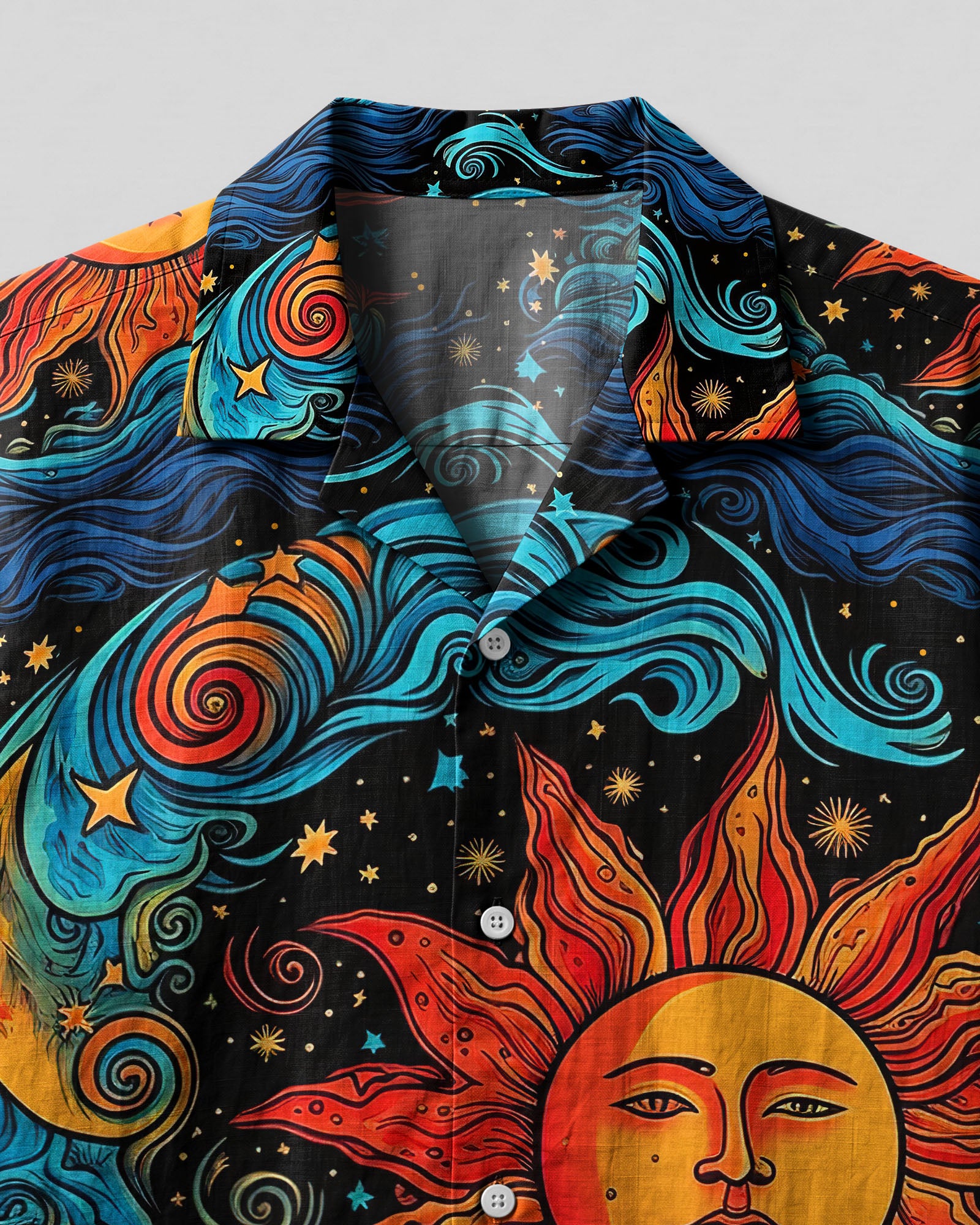 SUN AND MOON BEACH CAMP SHIRT - TLTW3005231