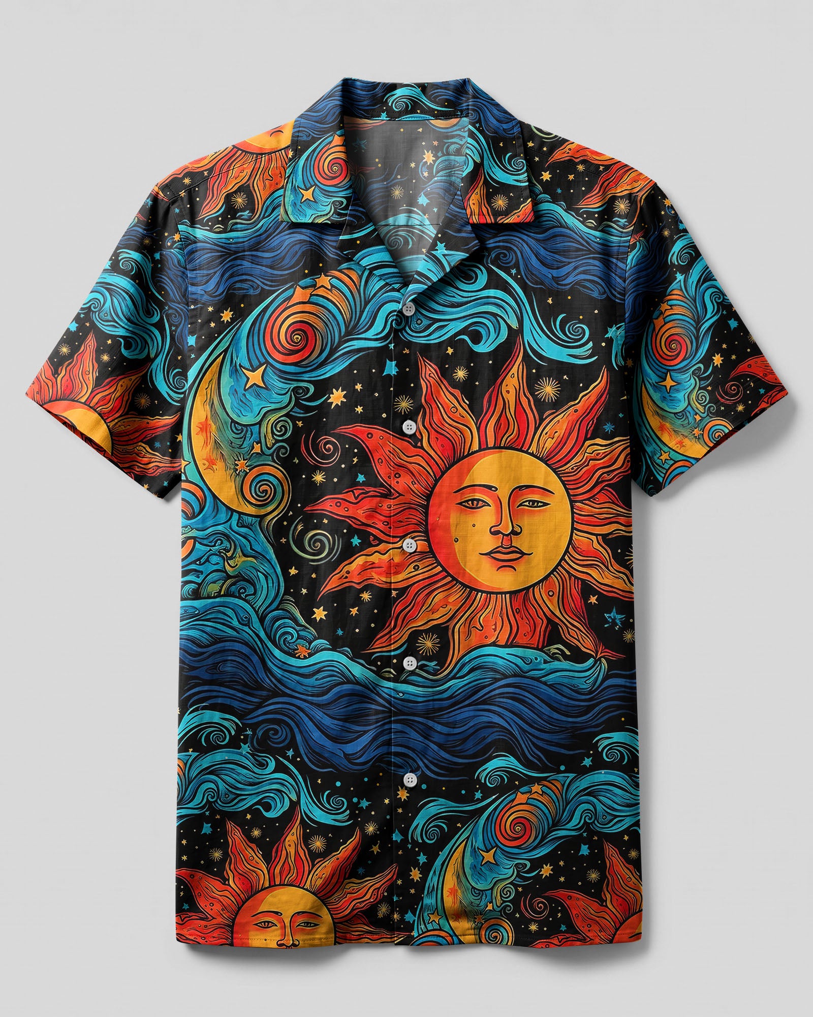 SUN AND MOON BEACH CAMP SHIRT - TLTW3005231