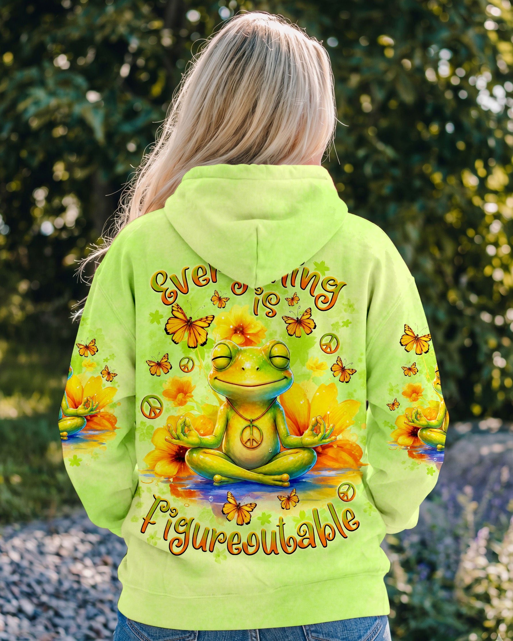 EVERYTHING IS FIGUREOUTABLE FROG ALL OVER PRINT  - TLNO1107261