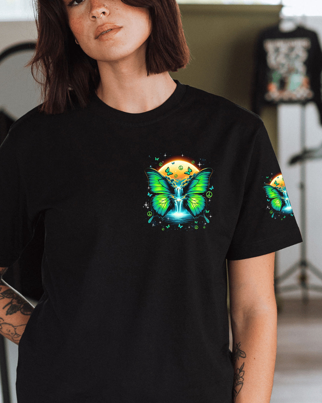 NEVER HIDE YOUR WINGS BUTTERFLY ALL OVER PRINT - TYQY0902262