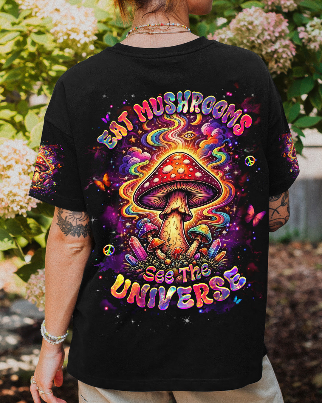 EAT MUSHROOMS SEE THE UNIVERSE ALL OVER PRINT - YHHG0602262