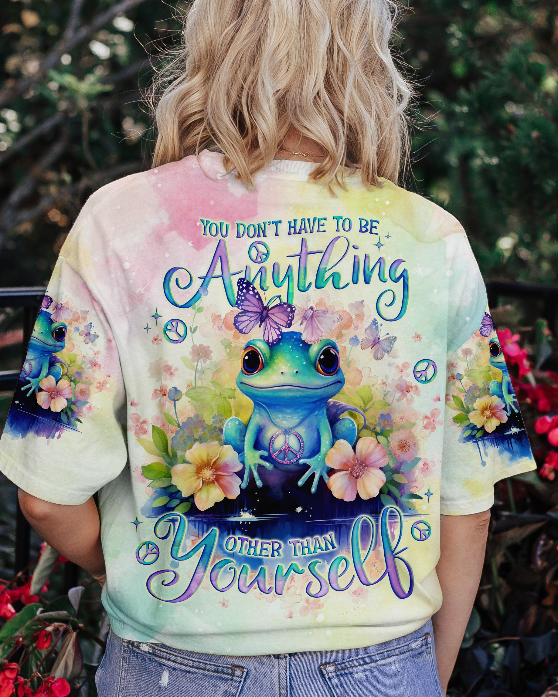 YOU DON'T HAVE TO BE ANYTHING FROG ALL OVER PRINT - TLNO0612231