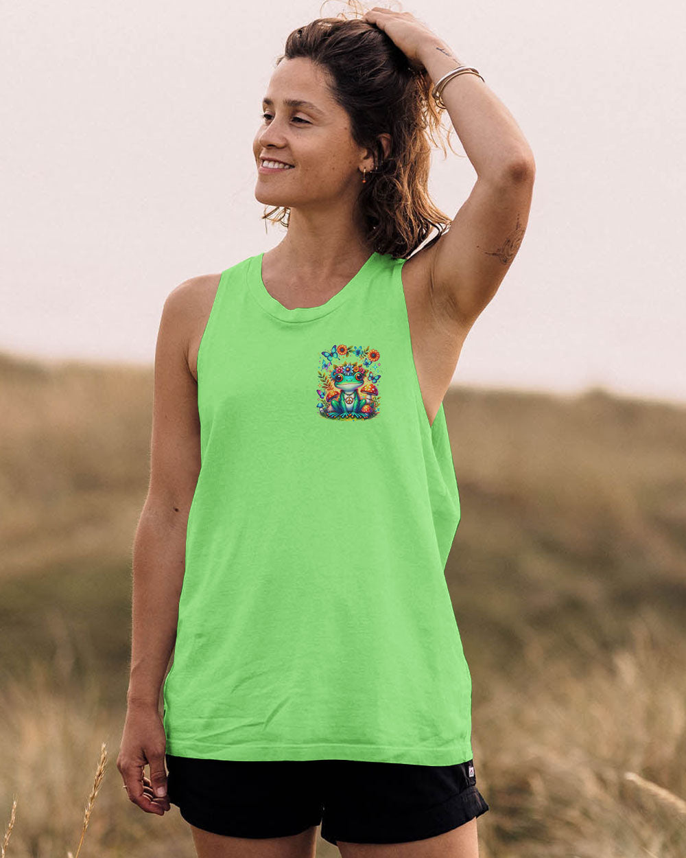 BE YOU THE WORLD WILL ADJUST FROG  ALL OVER PRINT - TLNO0802253