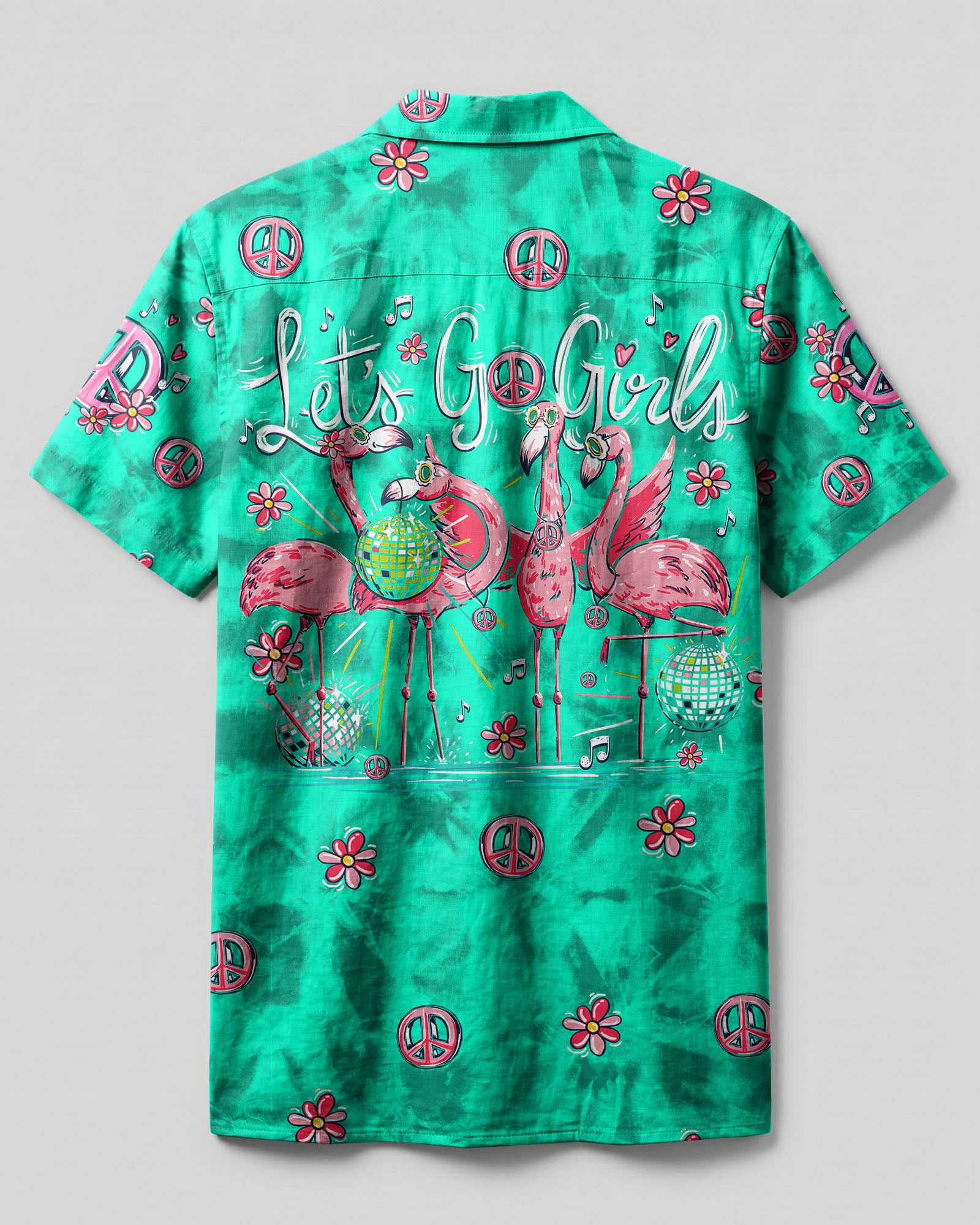 LET'S GO GIRLS FLAMINGO CAMP SHIRT - TY1906231