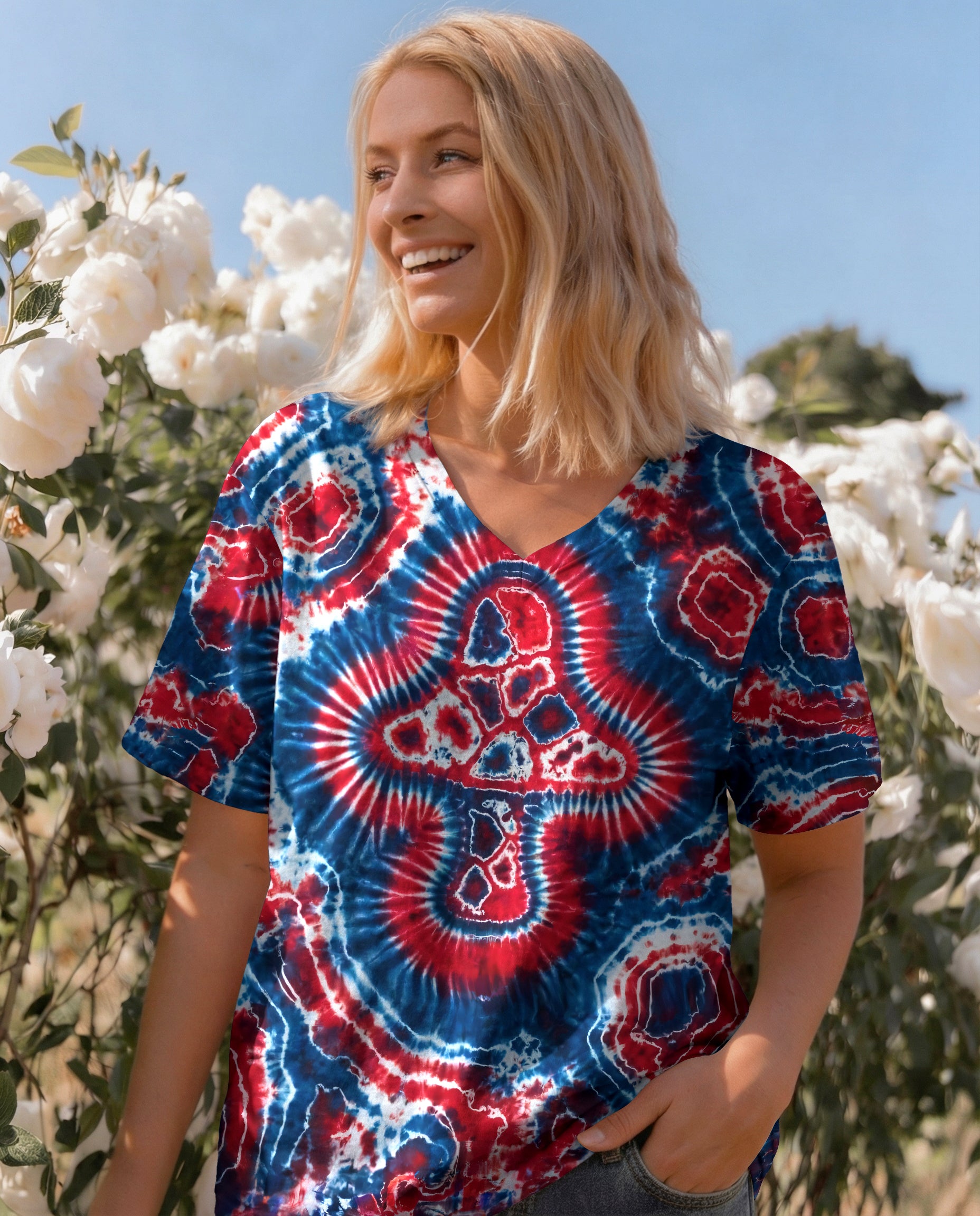 RED WHITE AND BLUE MUSHROOM ALL OVER PRINT - TYPQ0104262