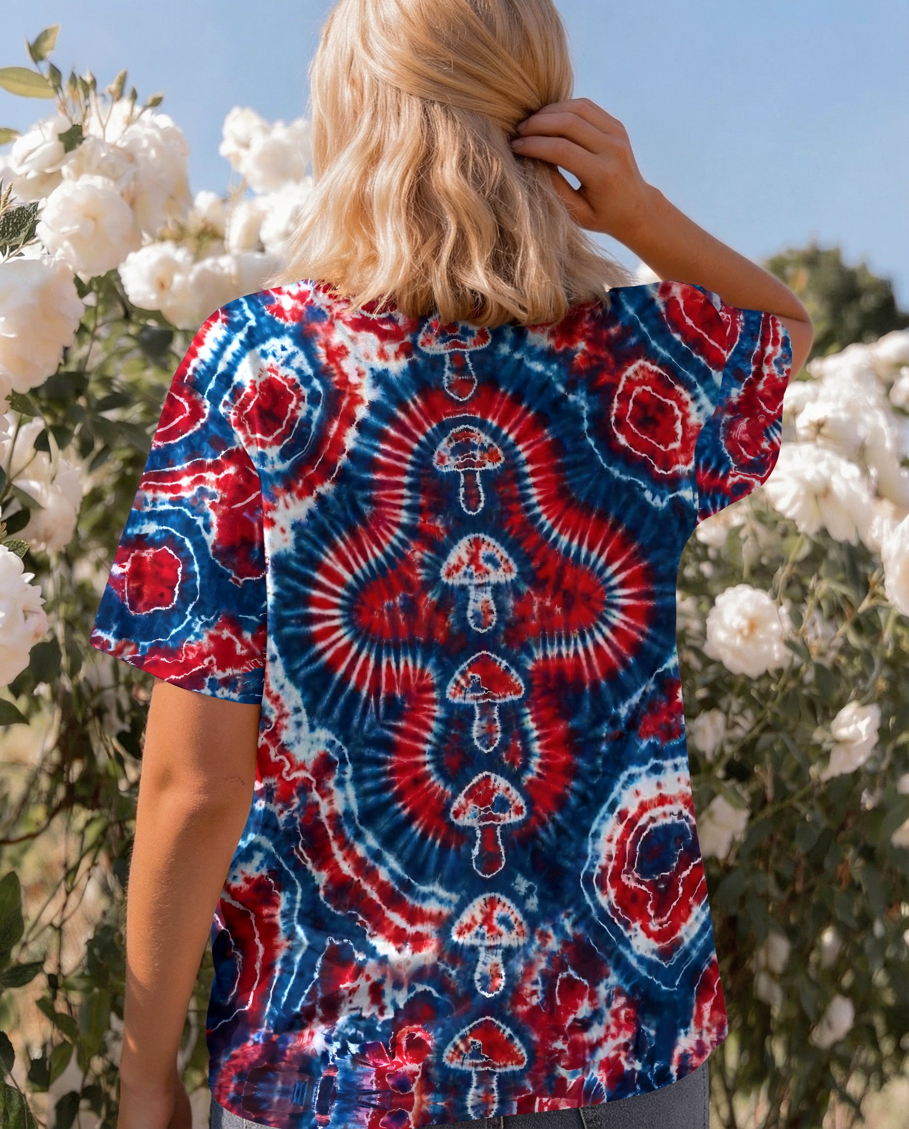 RED WHITE AND BLUE MUSHROOM ALL OVER PRINT - TYPQ0104262