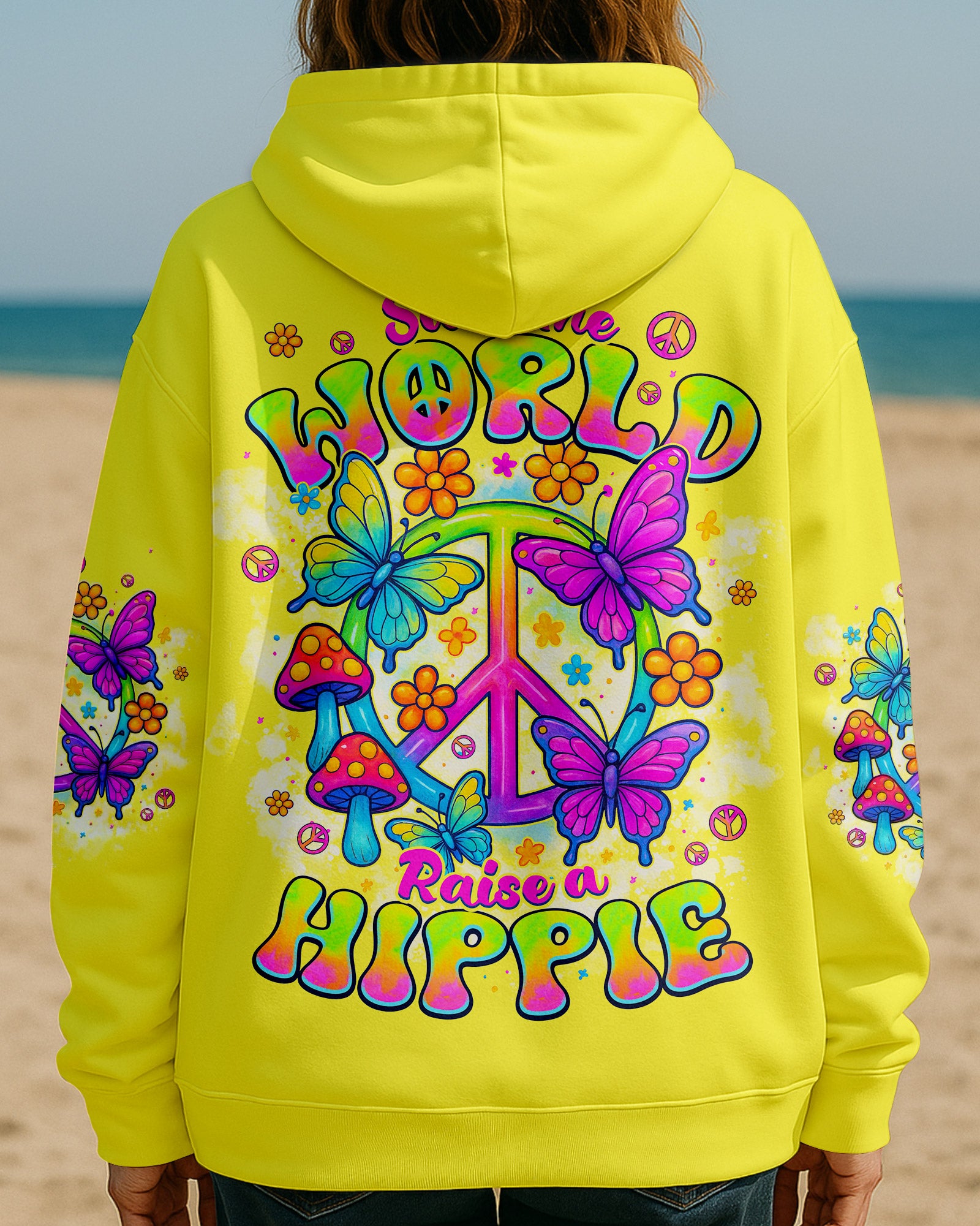SAVE THE WORLD RAISE A HIPPIE ALL OVER PRINT - TYPQ0408252