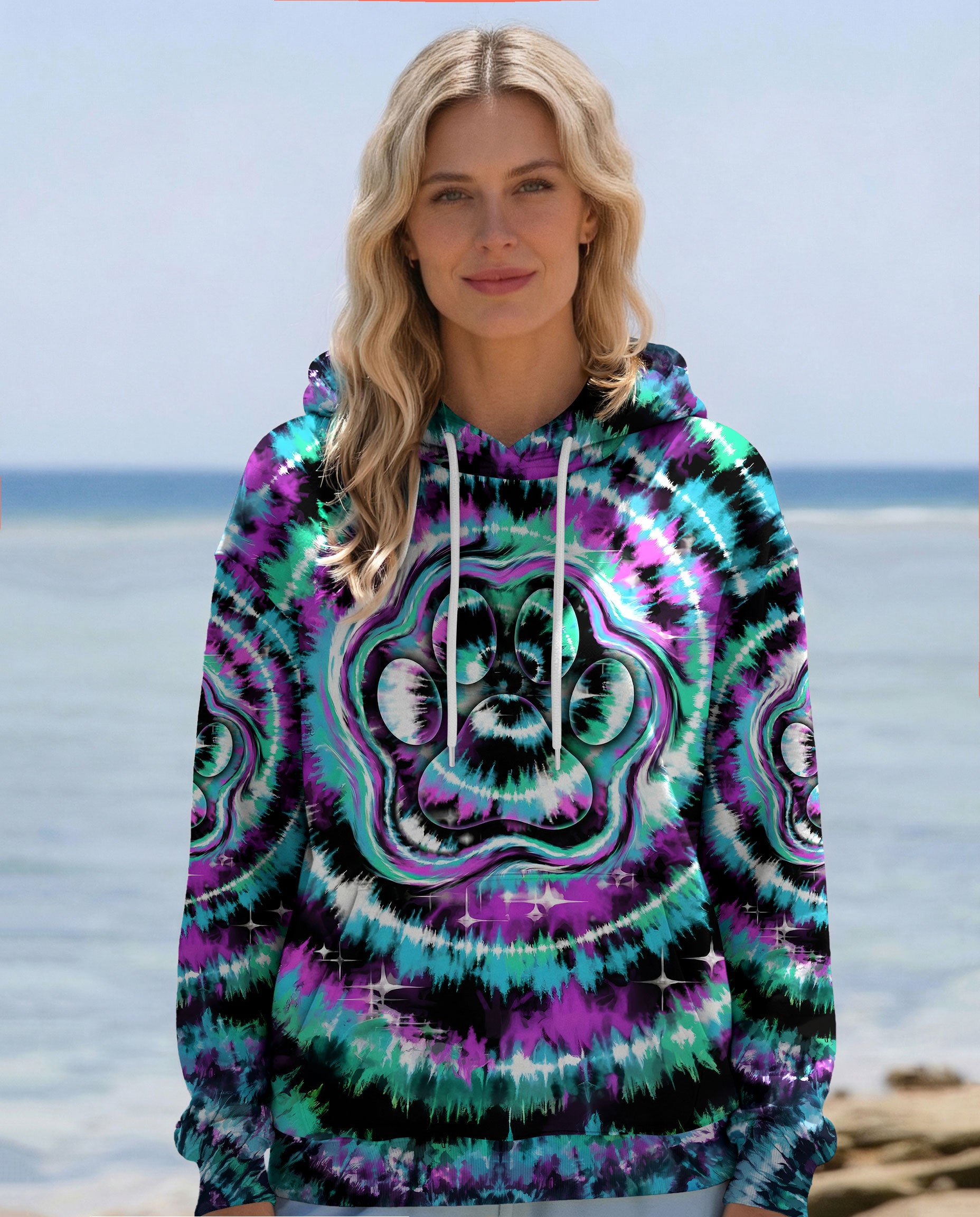 TEAL VIOLET PAW ALL OVER PRINT - TYPQ0503261