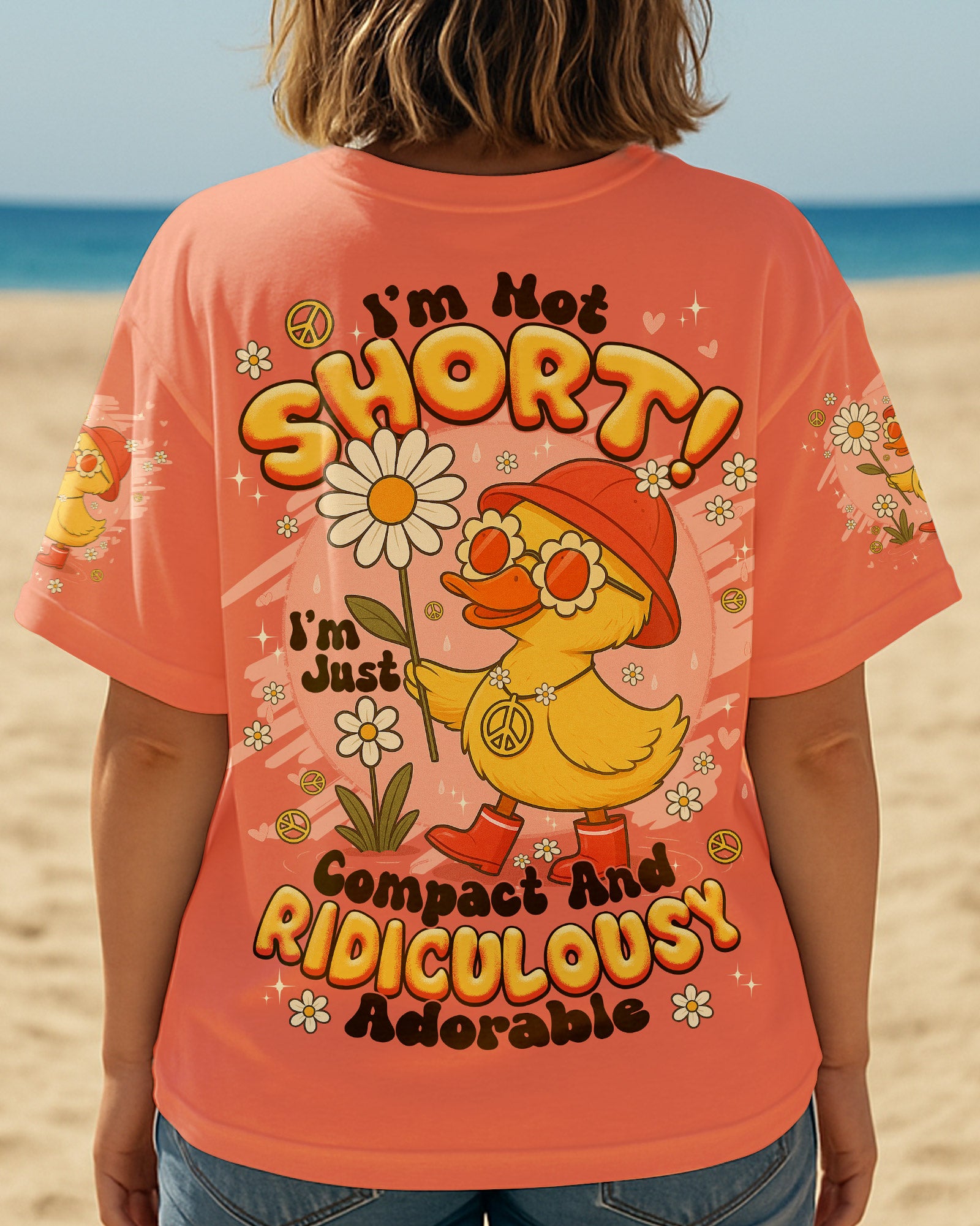 I'M NOT SHORT HIPPIE DUCK ALL OVER PRINT - TYPQ0508252