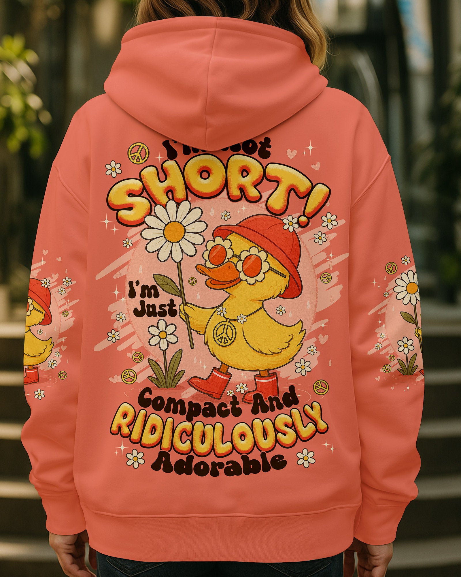 I'M NOT SHORT HIPPIE DUCK ALL OVER PRINT - TYPQ0508252