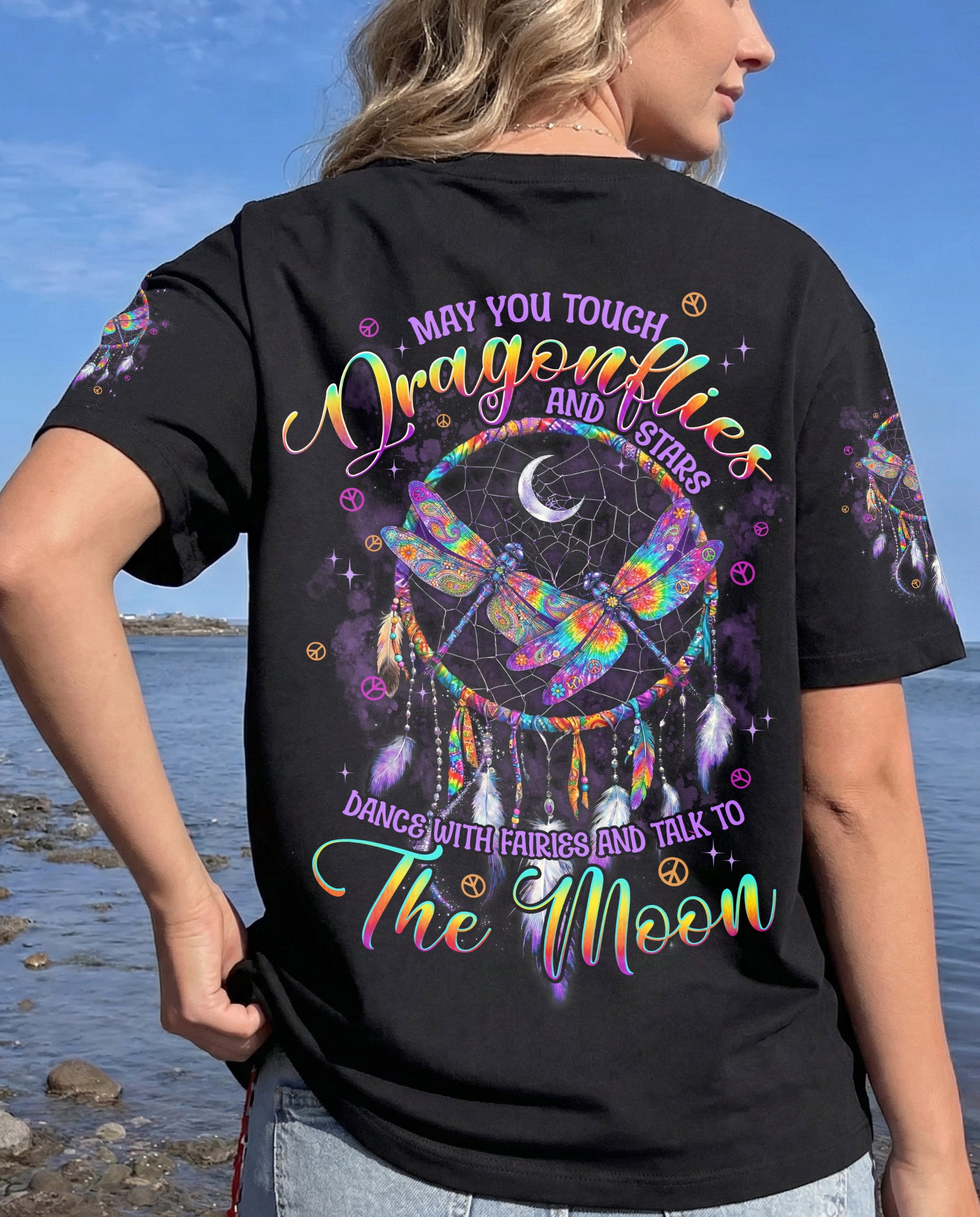 MAY YOU TOUCH DRAGONFLIES DREAMCATCHER ALL OVER PRINT - TYPQ0602261