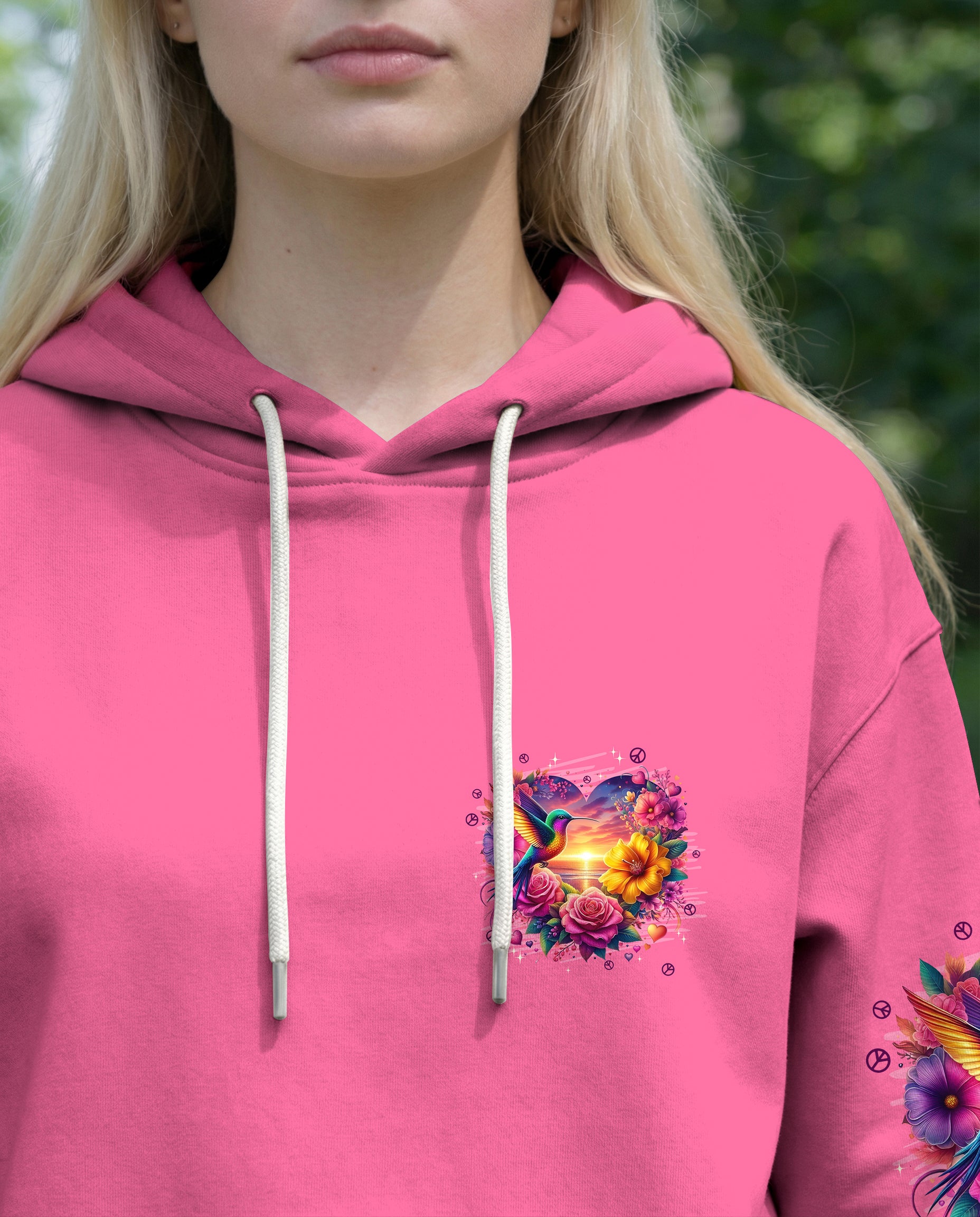 JUST BREATHE HUMMINGBIRD ALL OVER PRINT - TYPQ0602262