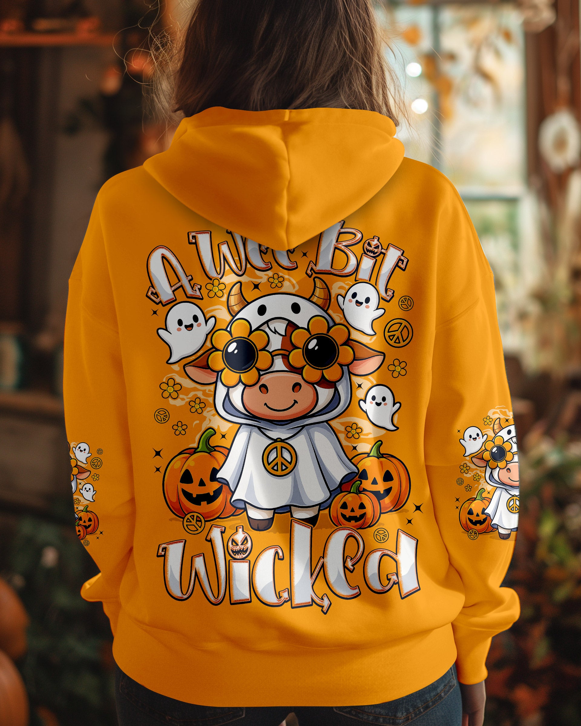 A WEE BIT WICKED HALLOWEEN COW ALL OVER PRINT - TYPQ0610253