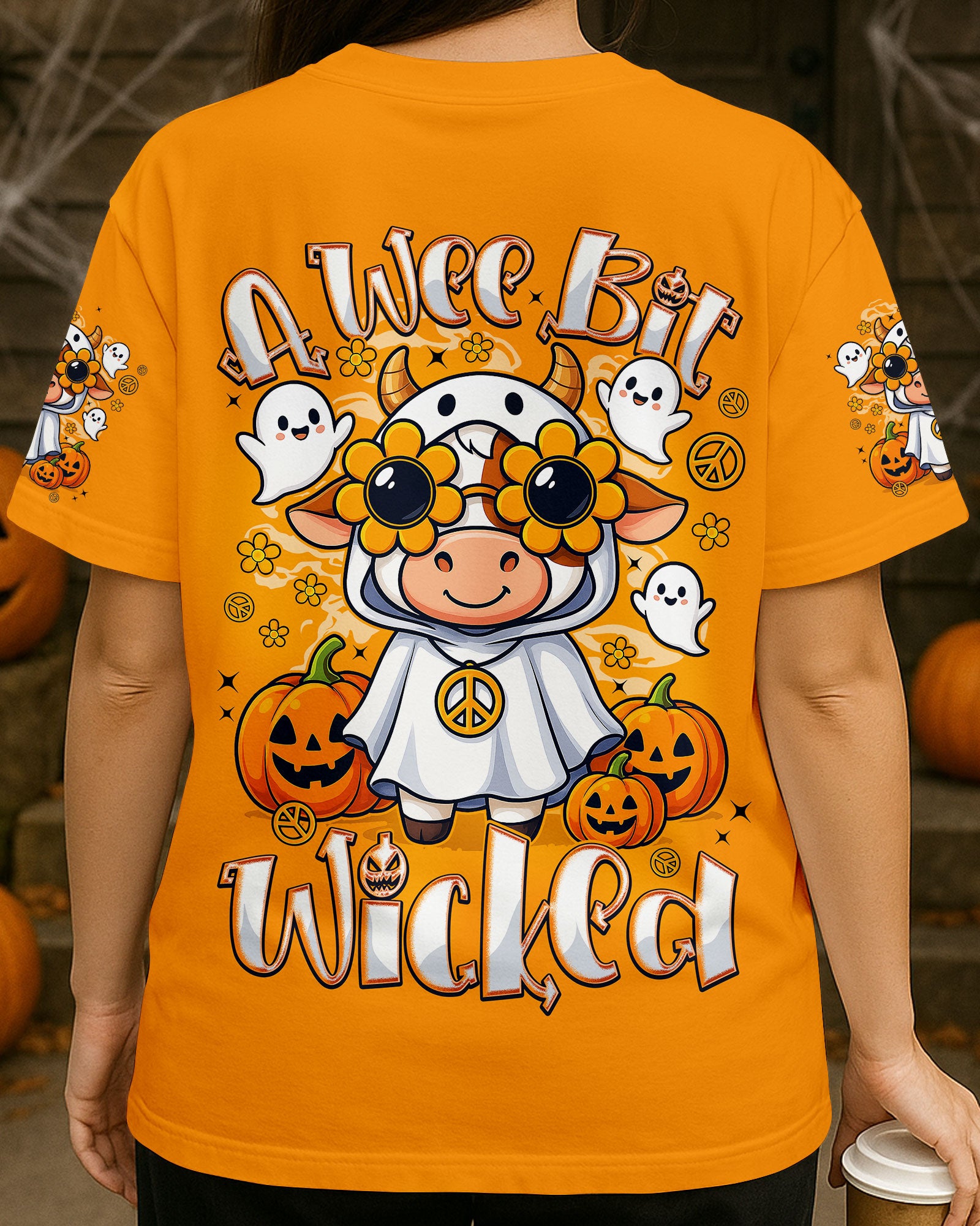 A WEE BIT WICKED HALLOWEEN COW ALL OVER PRINT - TYPQ0610253