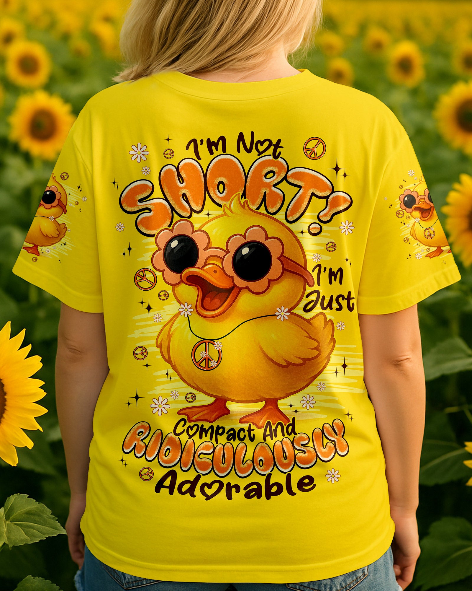I'M NOT SHORT DUCK HIPPIE ALL OVER PRINT - TYPQ0708251
