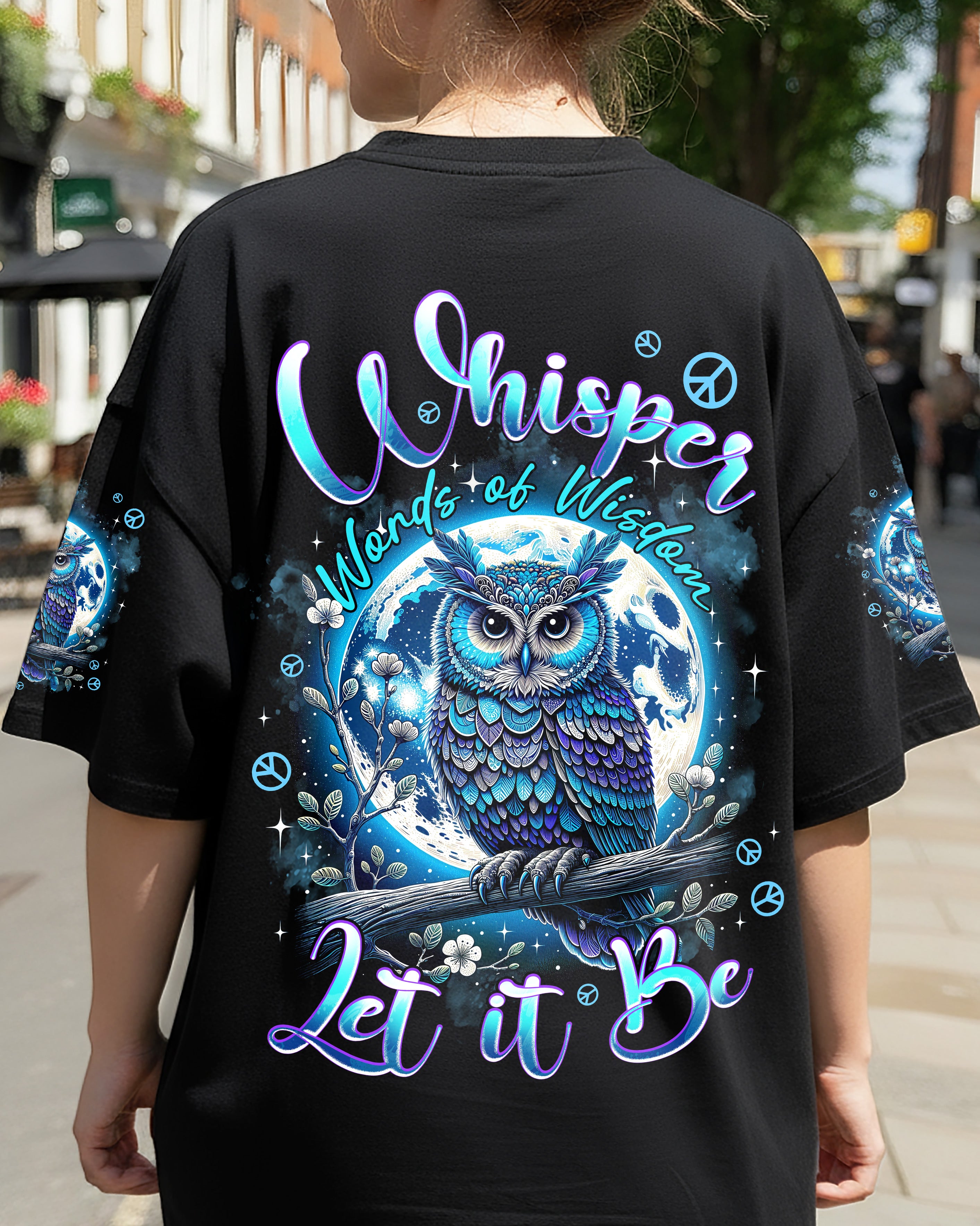 WHISPER WORDS OF WISDOM LET IT BE OWL ALL OVER PRINT - TYPQ0711252