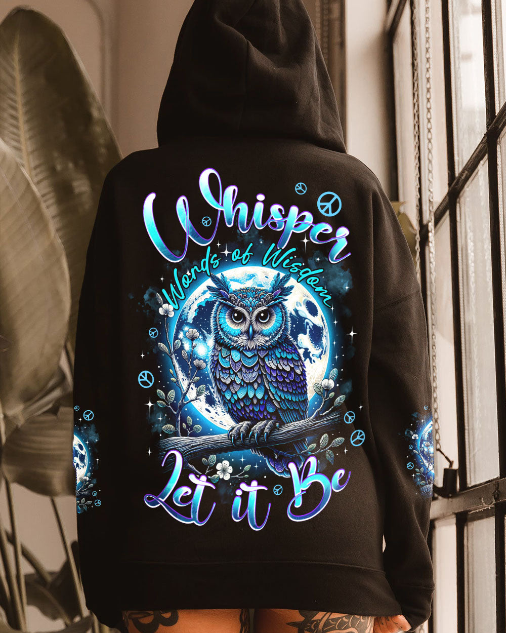 WHISPER WORDS OF WISDOM LET IT BE OWL ALL OVER PRINT - TYPQ0711252