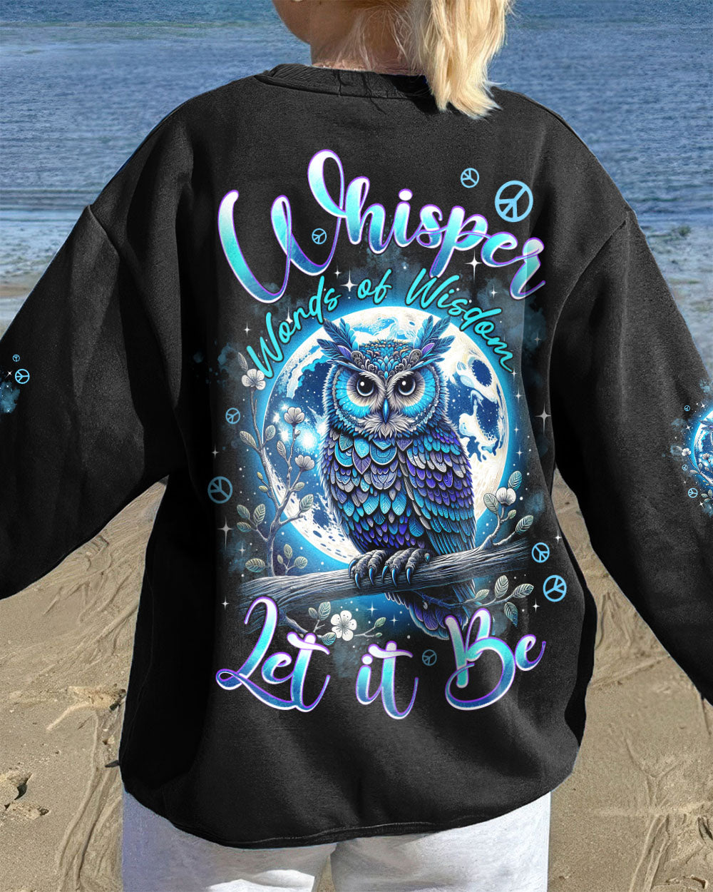 WHISPER WORDS OF WISDOM LET IT BE OWL ALL OVER PRINT - TYPQ0711252