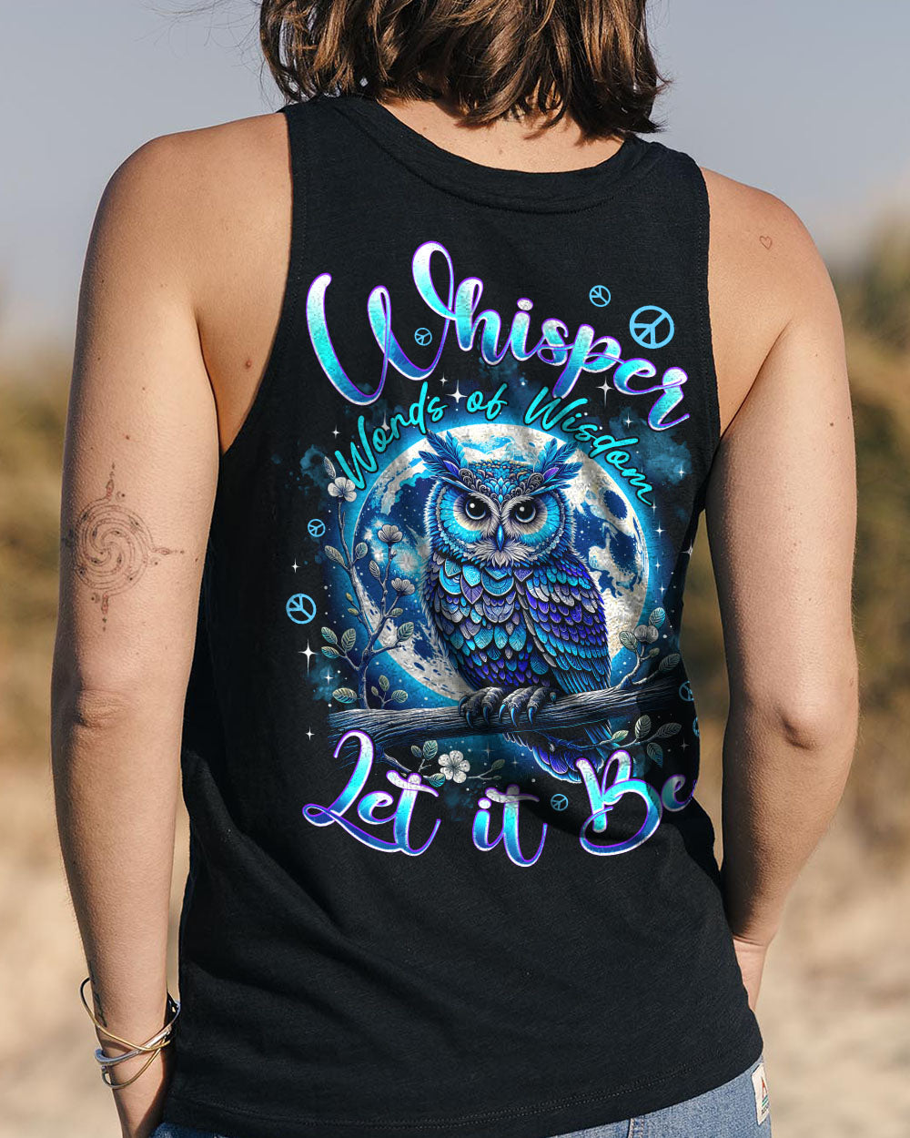 WHISPER WORDS OF WISDOM LET IT BE OWL ALL OVER PRINT - TYPQ0711252