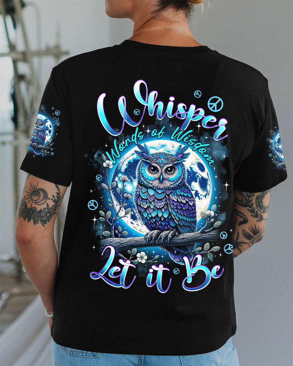 WHISPER WORDS OF WISDOM LET IT BE OWL ALL OVER PRINT - TYPQ0711252