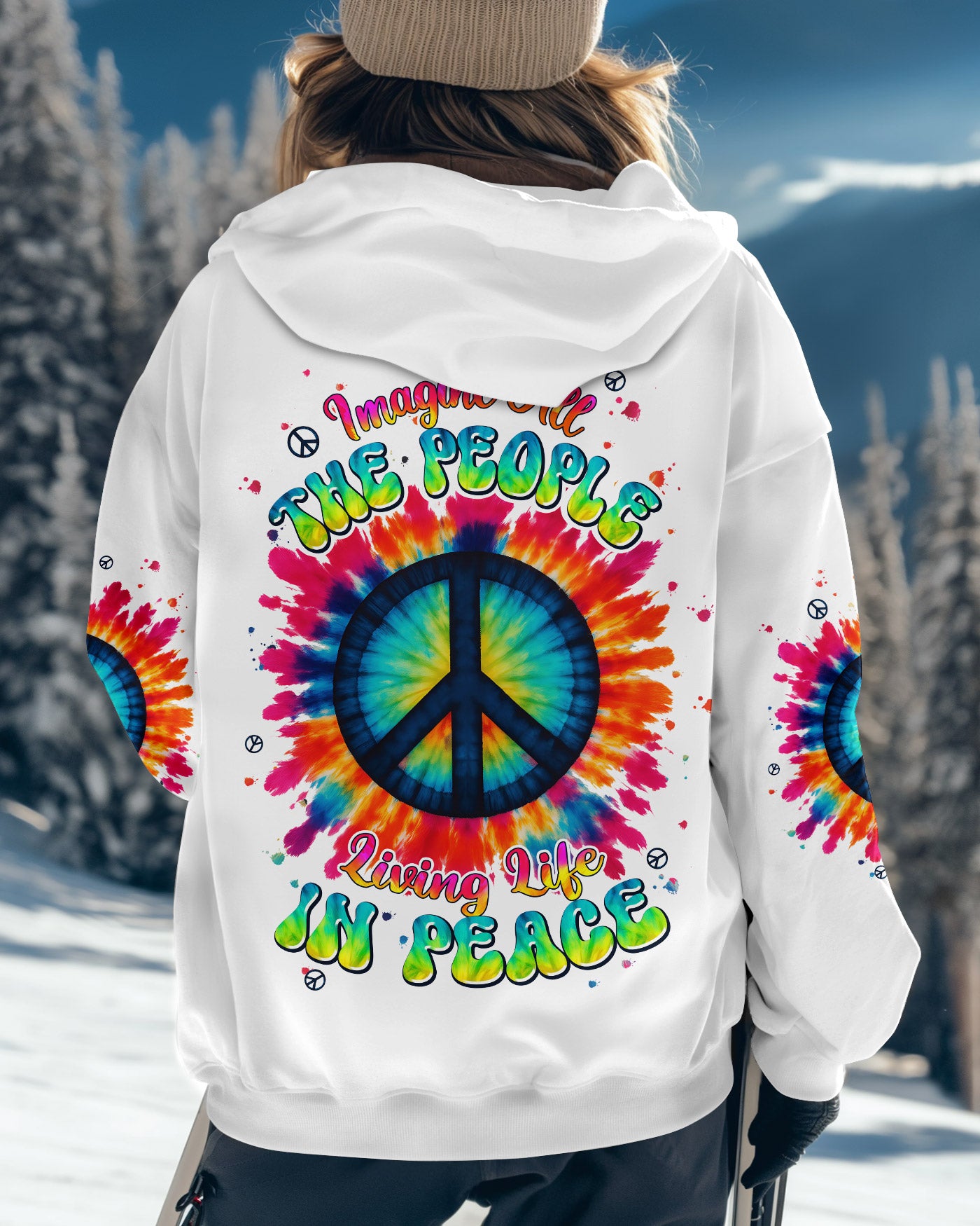 IMAGINE ALL THE PEOPLE LIVING LIFE IN PEACE TIE DYE ALL OVER PRINT - TYPQ0906251